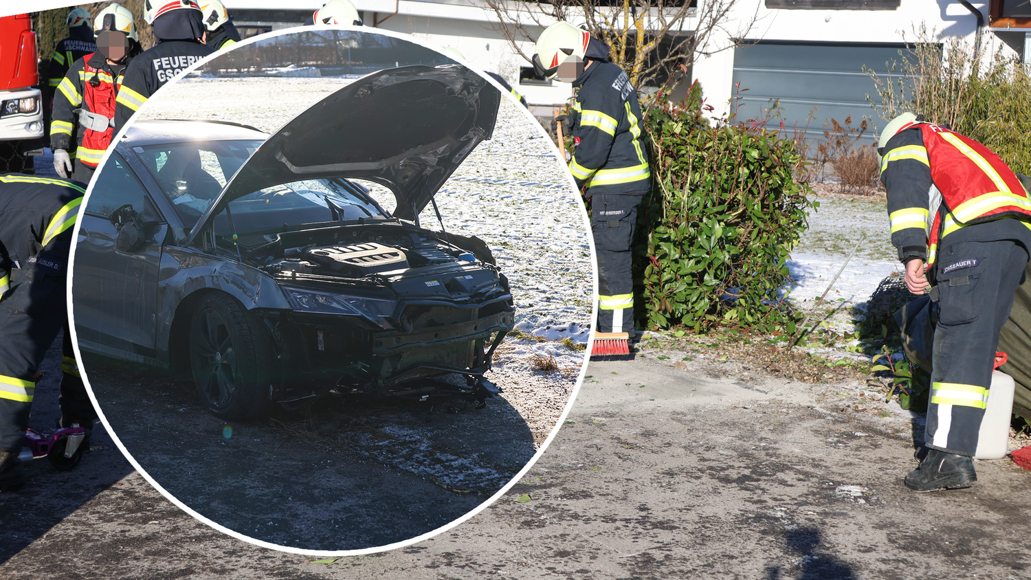 Der völlig betrunkene Lenker (28) krachte am Vormittag in einen Garten. 