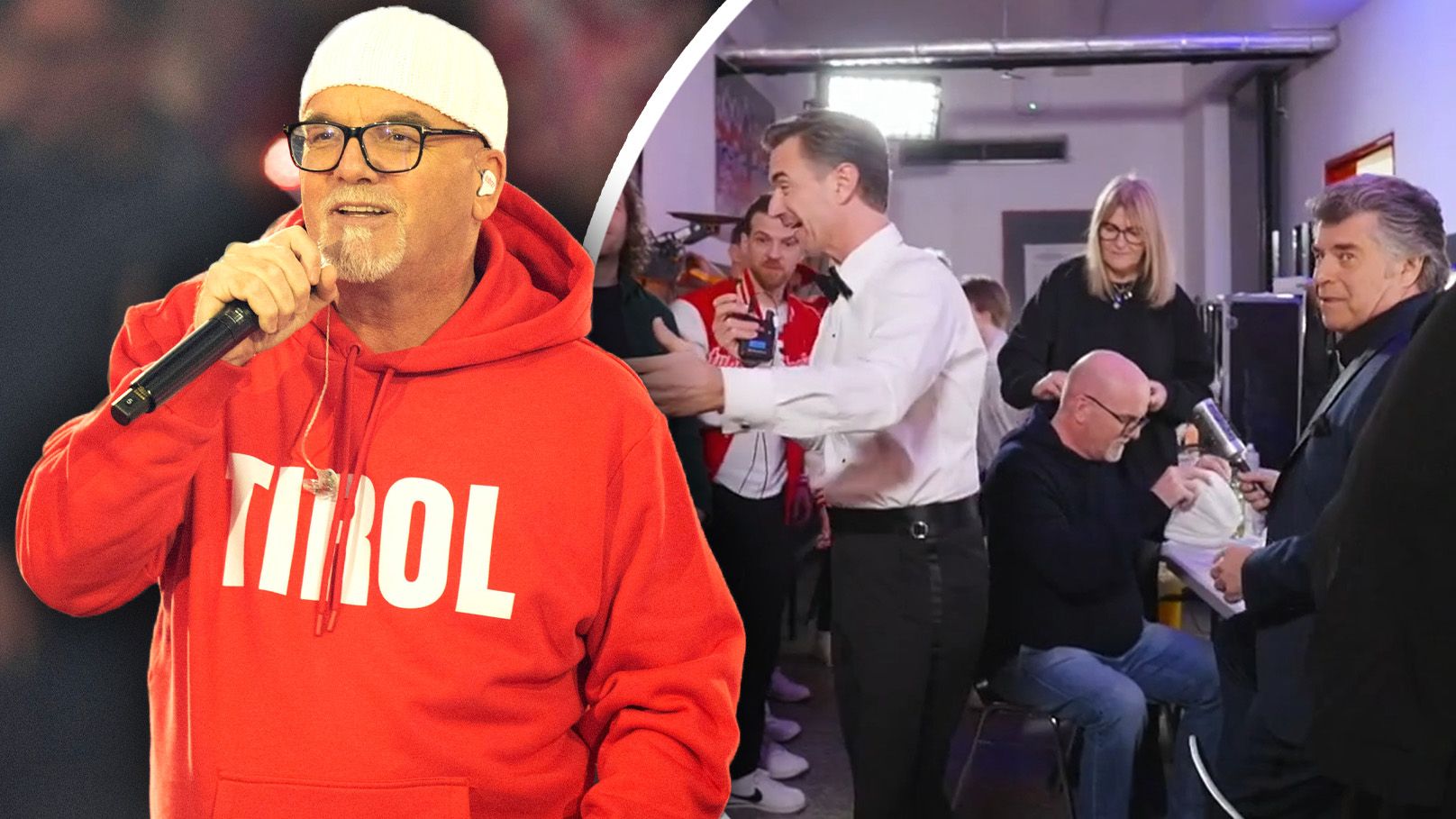 DJ Ötzi war im ORF offensichtlich noch nicht fertig, als man ihn Backstage beim 