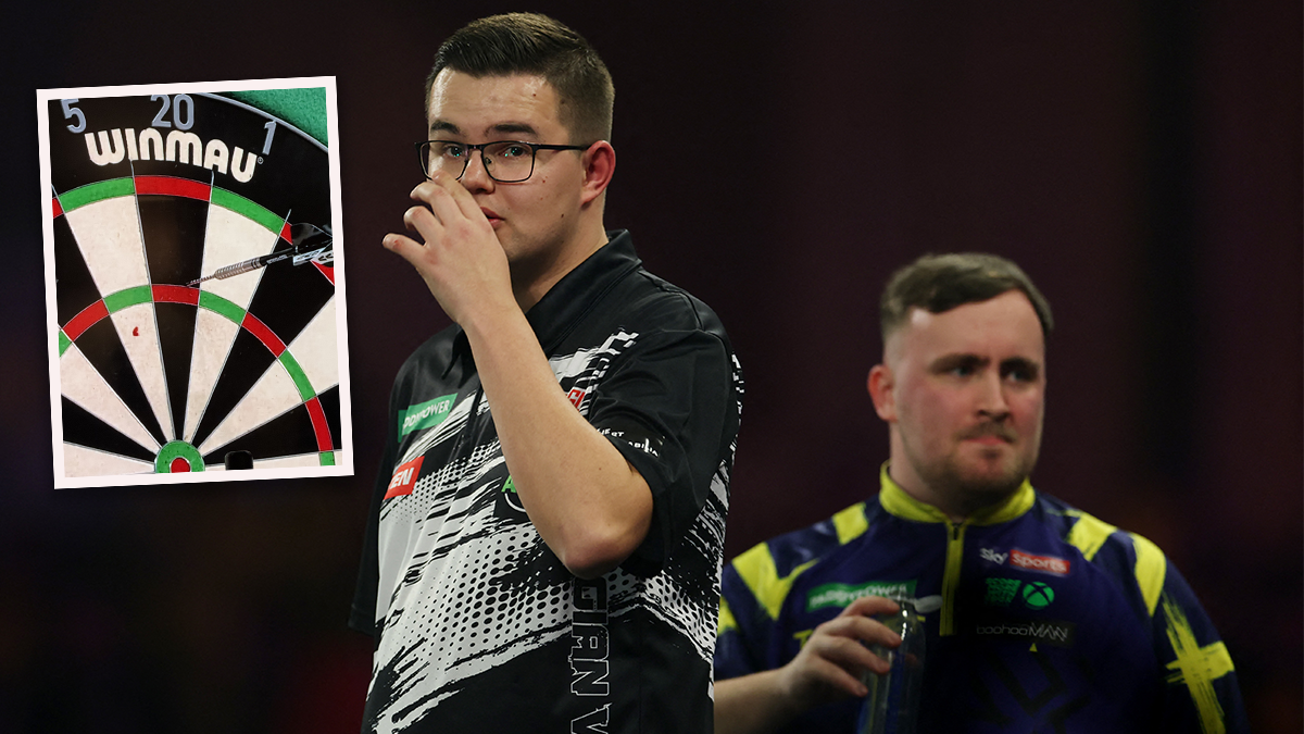 Gian van Veen hinterließ auf dem Dartsboard einen Blutfleck. 