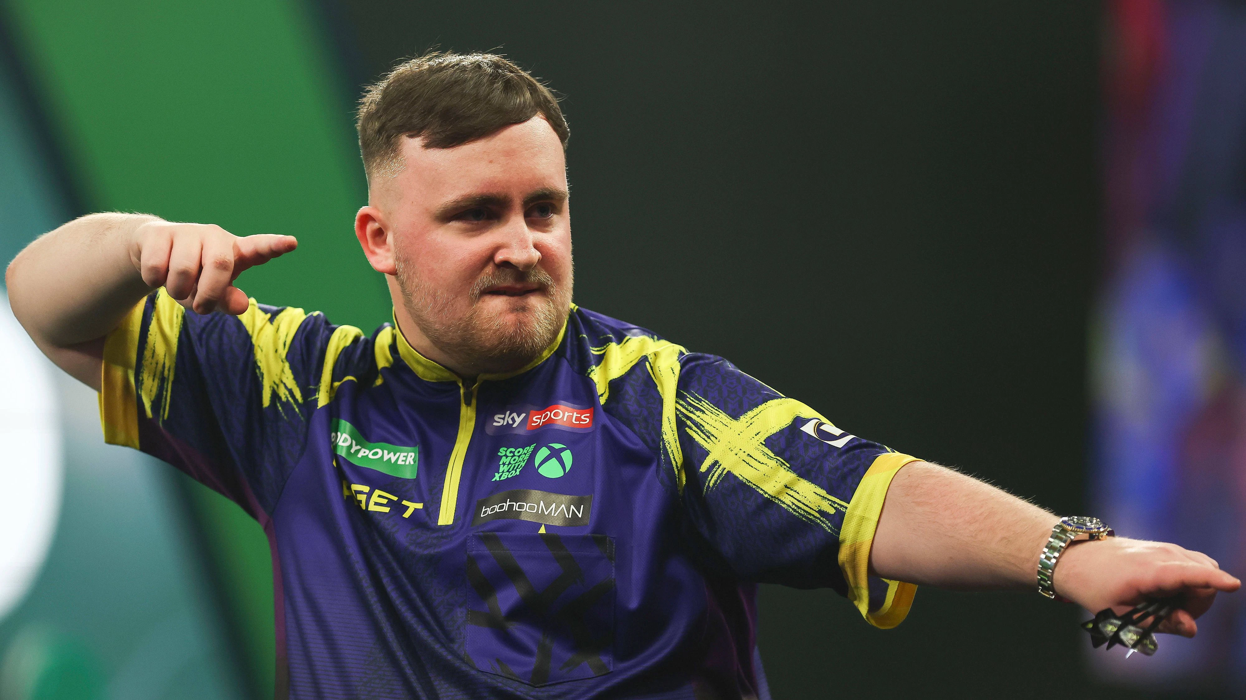 Darts-Star Luke Littler. 