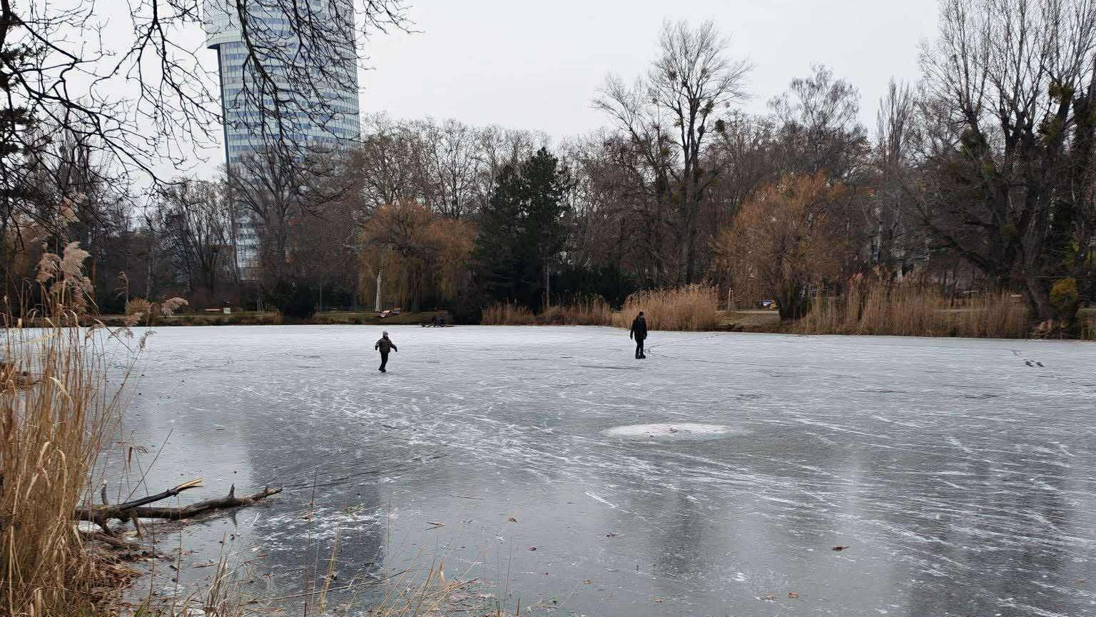 Heute.at - Lebensgefahr! Wiener gehen eislaufen bei der Donau