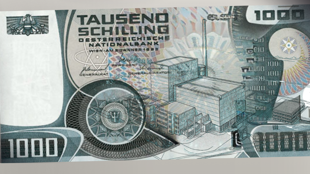 Die Vorlagenzeichnung stammt scheinbar direkt von Rudolf Nitsch, dem Architekten des AKW.