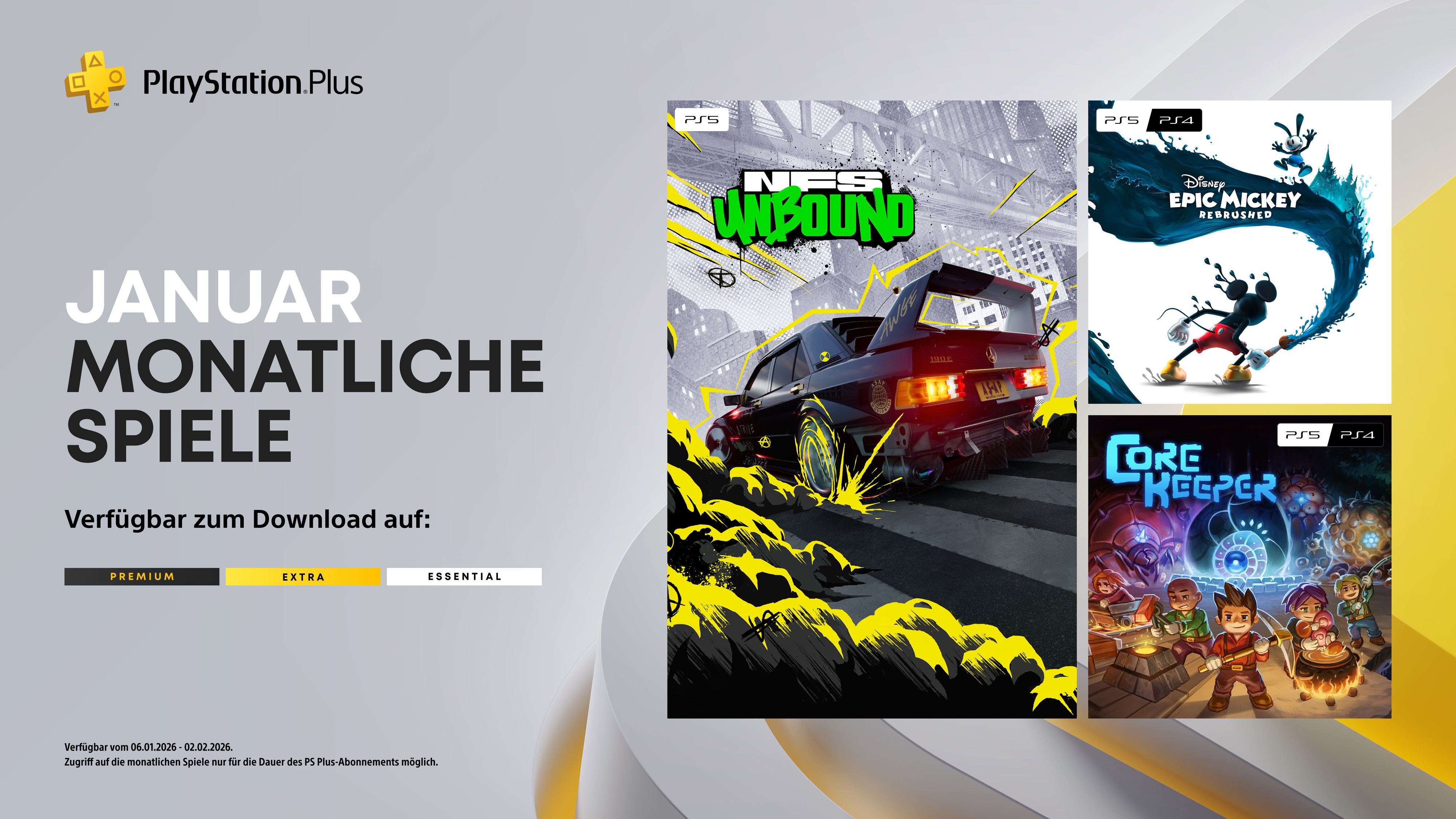 Die monatlichen PlayStation Plus-Titel im Januar für PS5 und PS4.