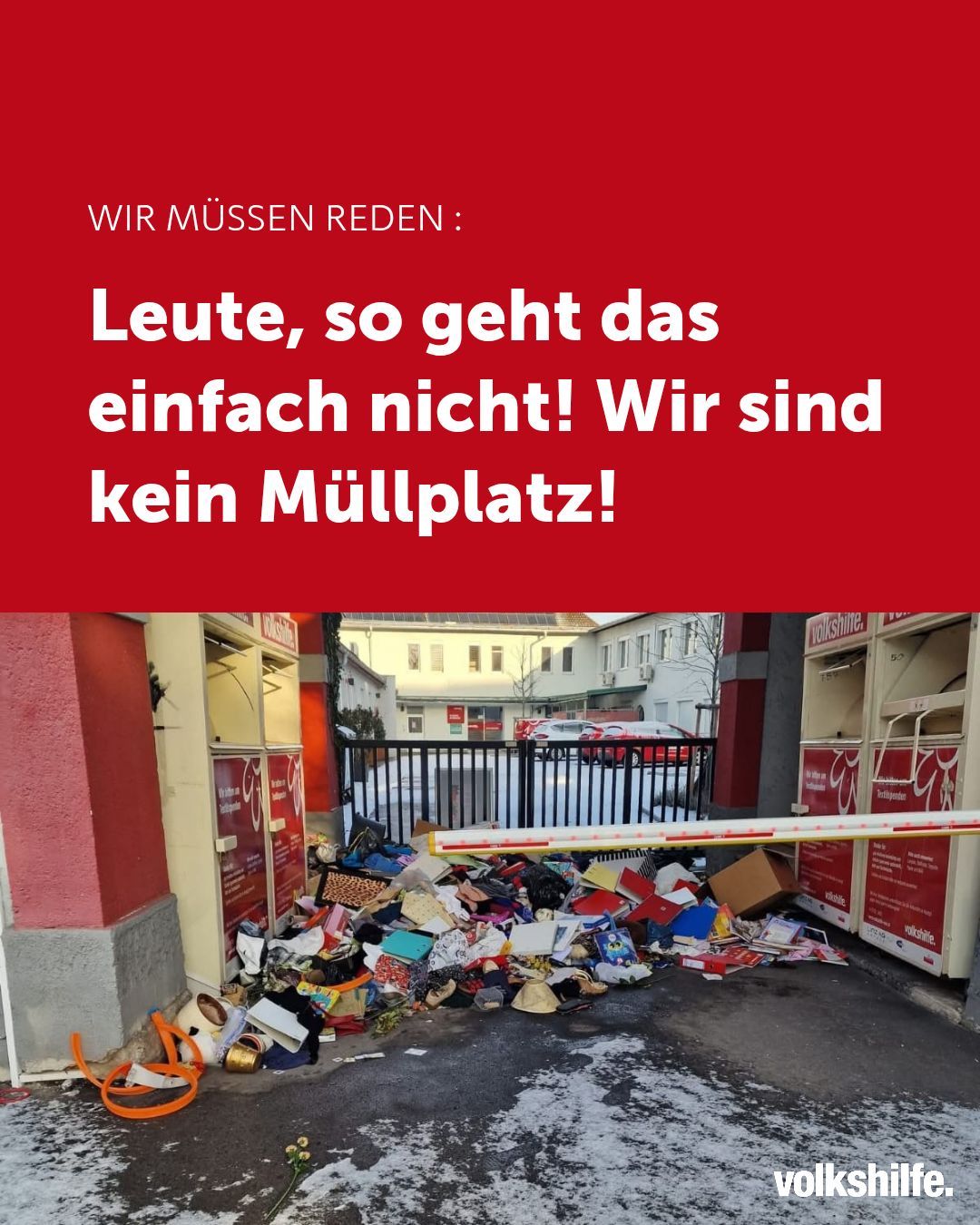 Heute.at - So geht das nicht: Müll vor Volkshilfe-Haus abgeladen