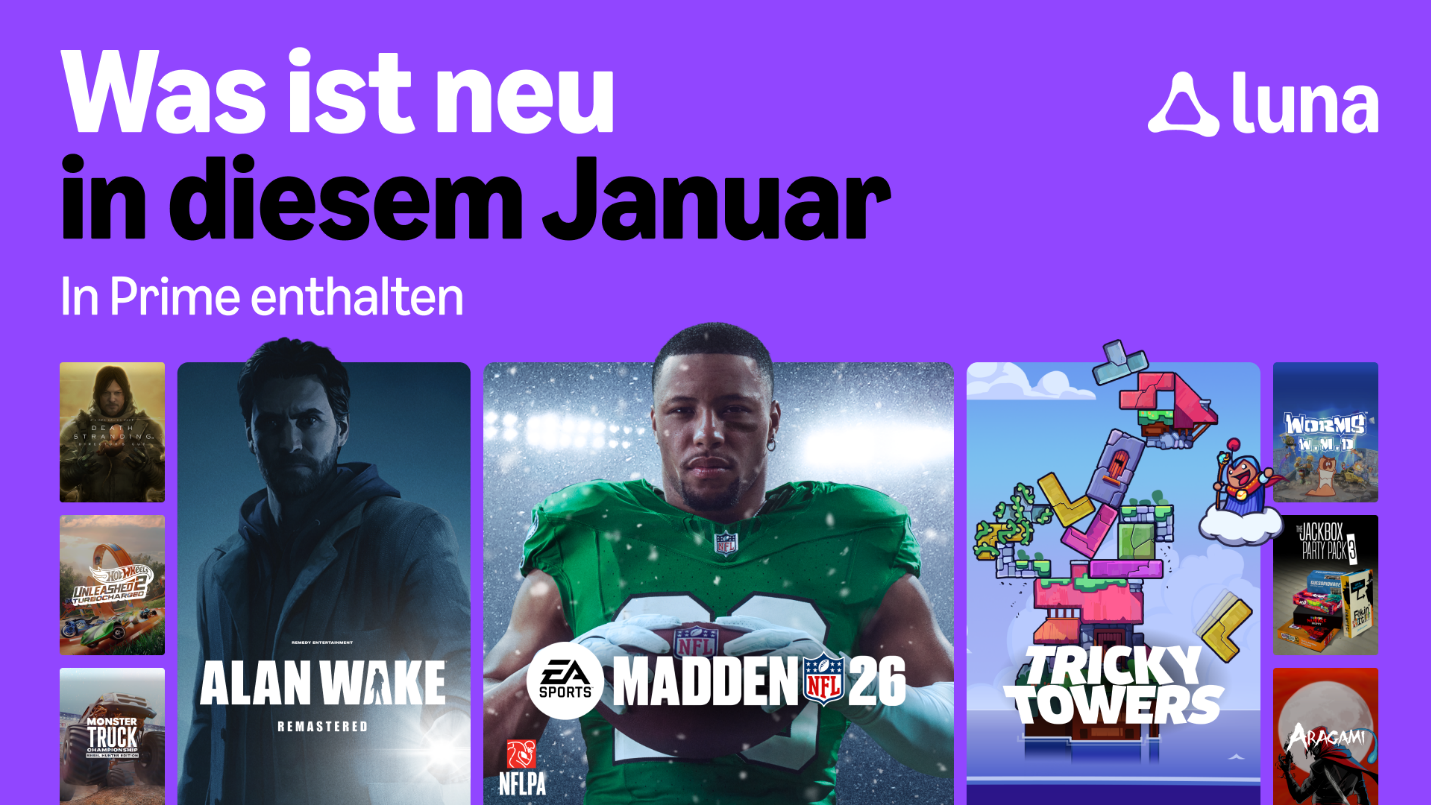 Amazon Luna Inhaltsupdate für Jänner.