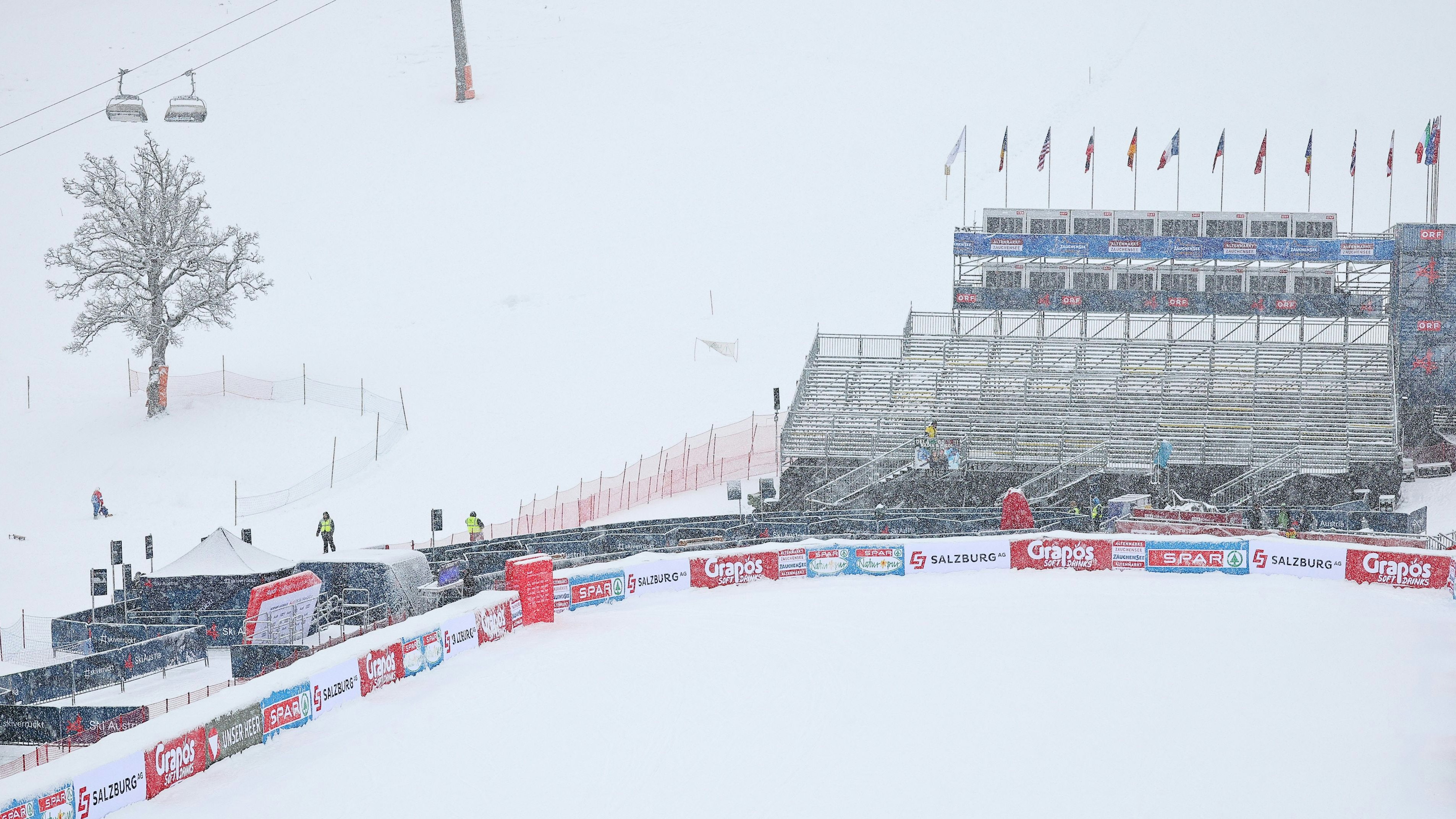 Heute.at - Starker Schneefall verhindert Zauchensee-Training
