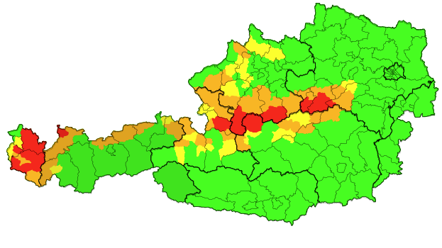 Die Schnee-Warnungen am Samstag. 