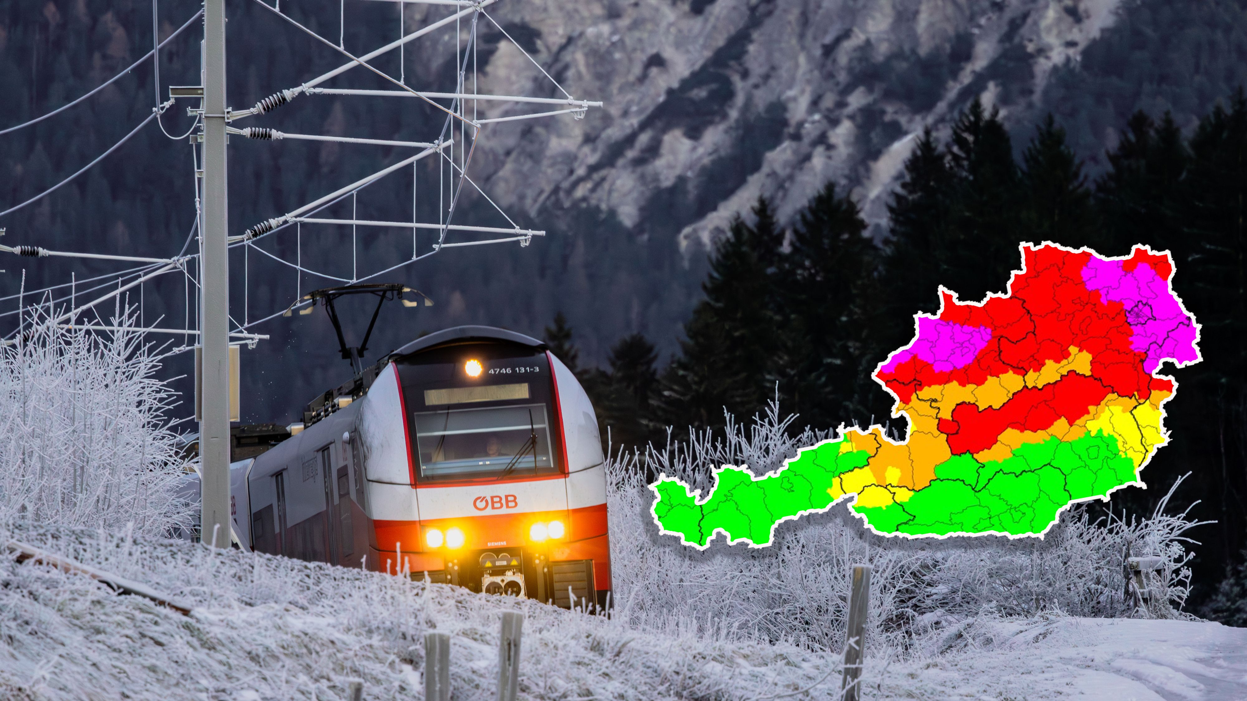 Heute.at - Eis-Regen trifft Österreich – ÖBB mit Reisewarnung