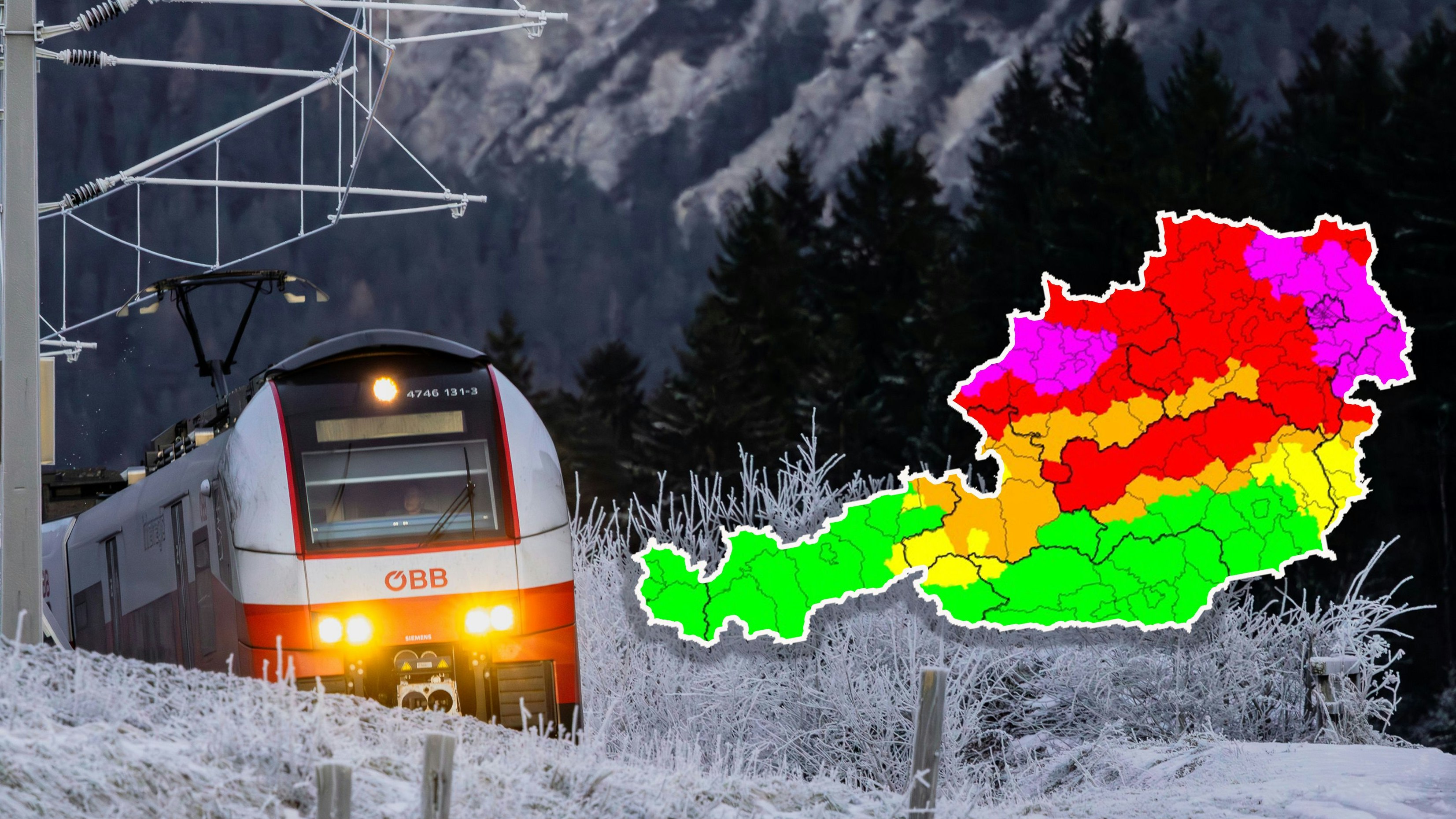 Heute.at - Eis-Regen trifft Österreich – ÖBB mit Reisewarnung