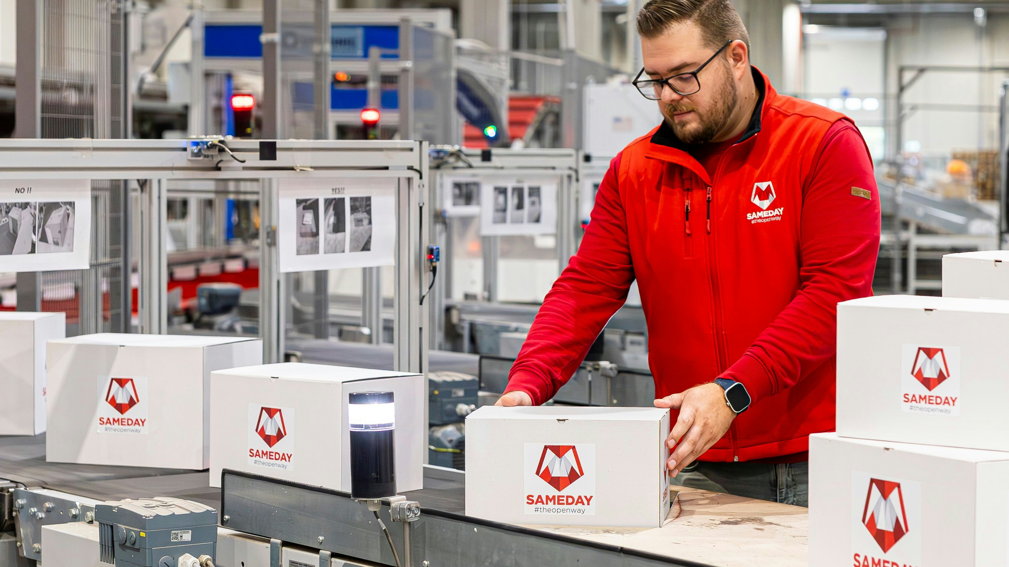 Impressionen des ungarischen Paketdienstleisters Sameday Hungary.