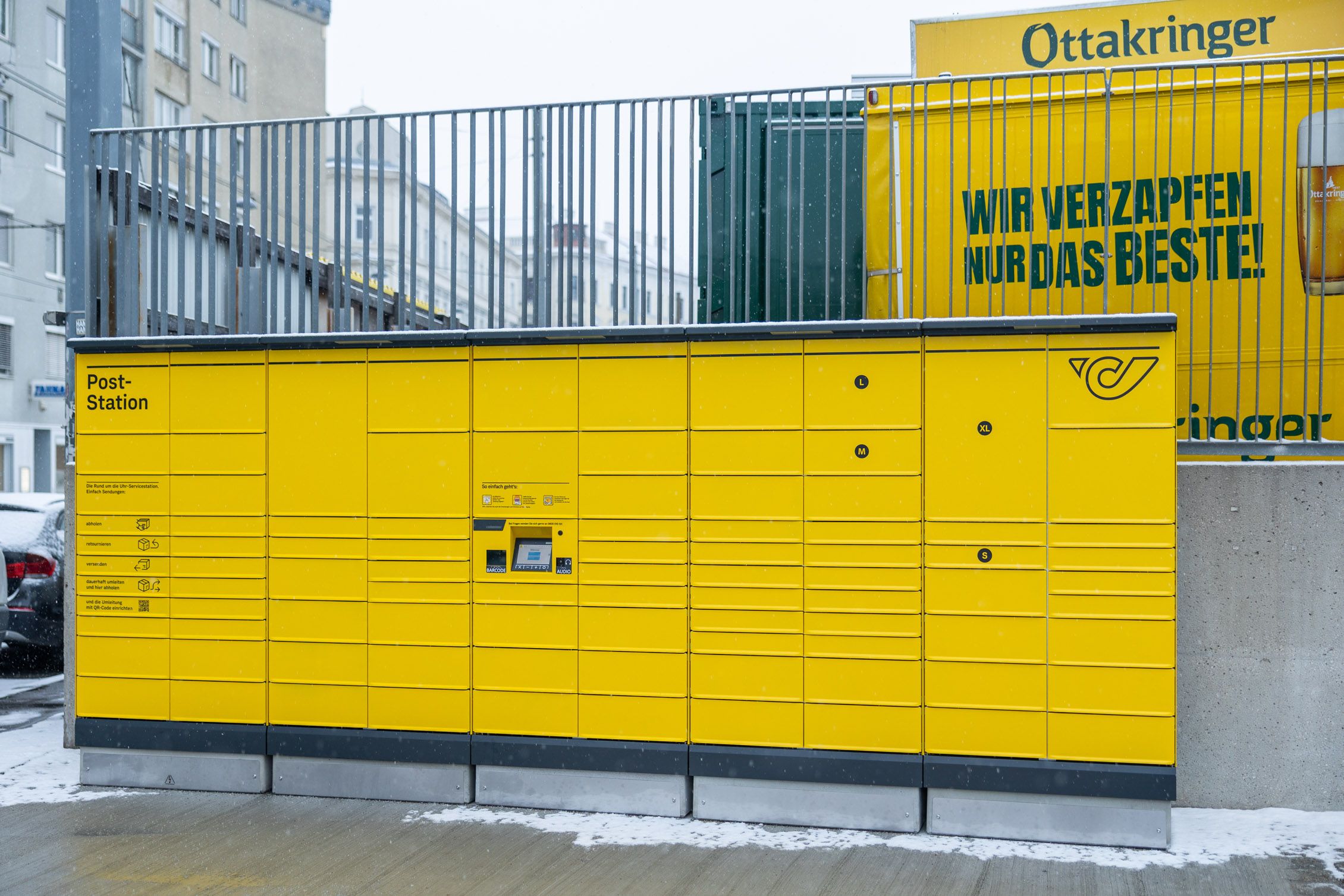 Heute.at - Gelb trifft Gelb – neue Poststation direkt bei Brauerei