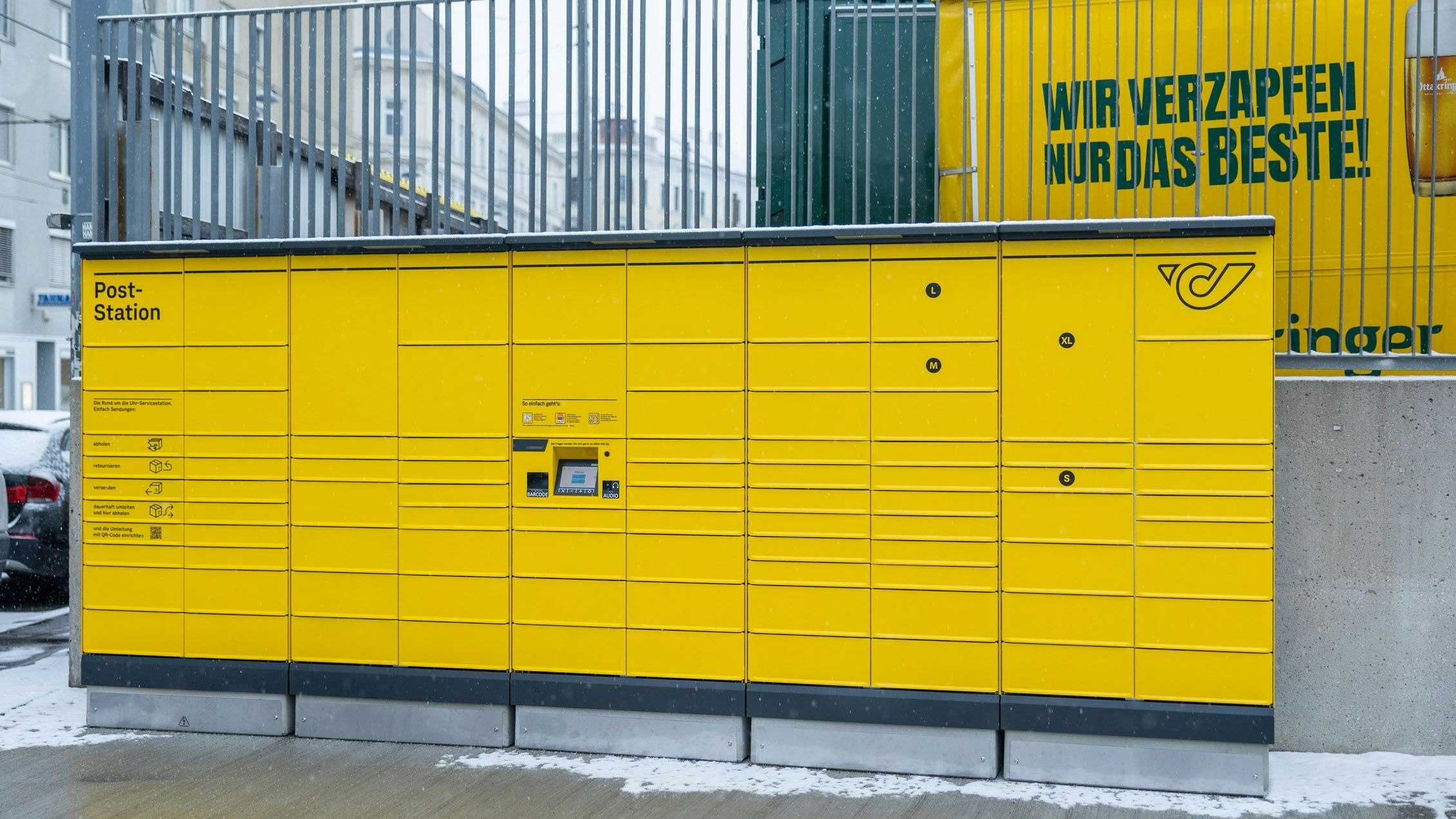 Heute.at - Gelb trifft Gelb – neue Poststation direkt bei Brauerei