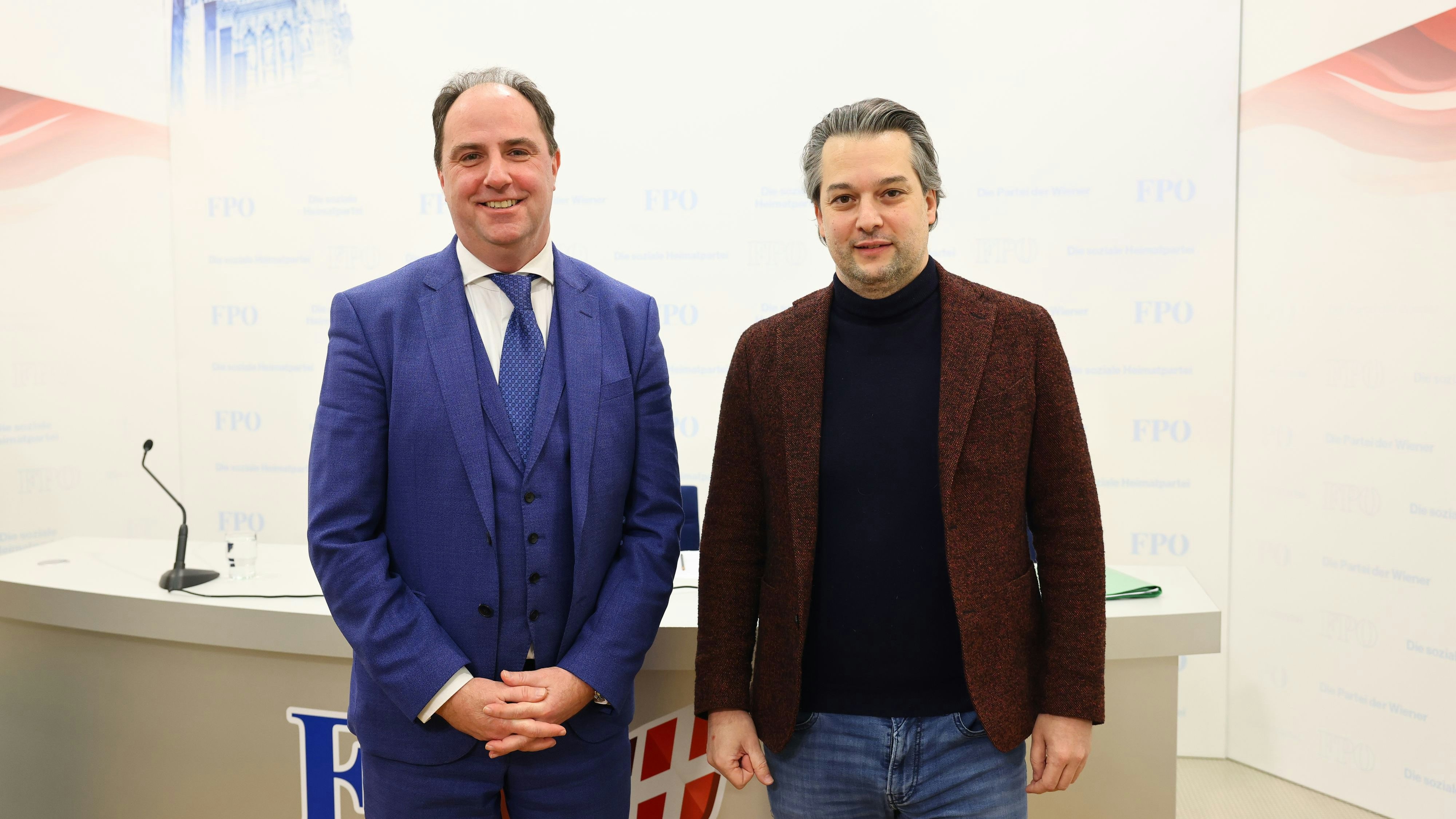 Wirtschaftsexperte Gerald Zmuegg und FPÖ-Wien-Chef Dominik Nepp üben Kritik an Wiens Wirtschaftspolitik.