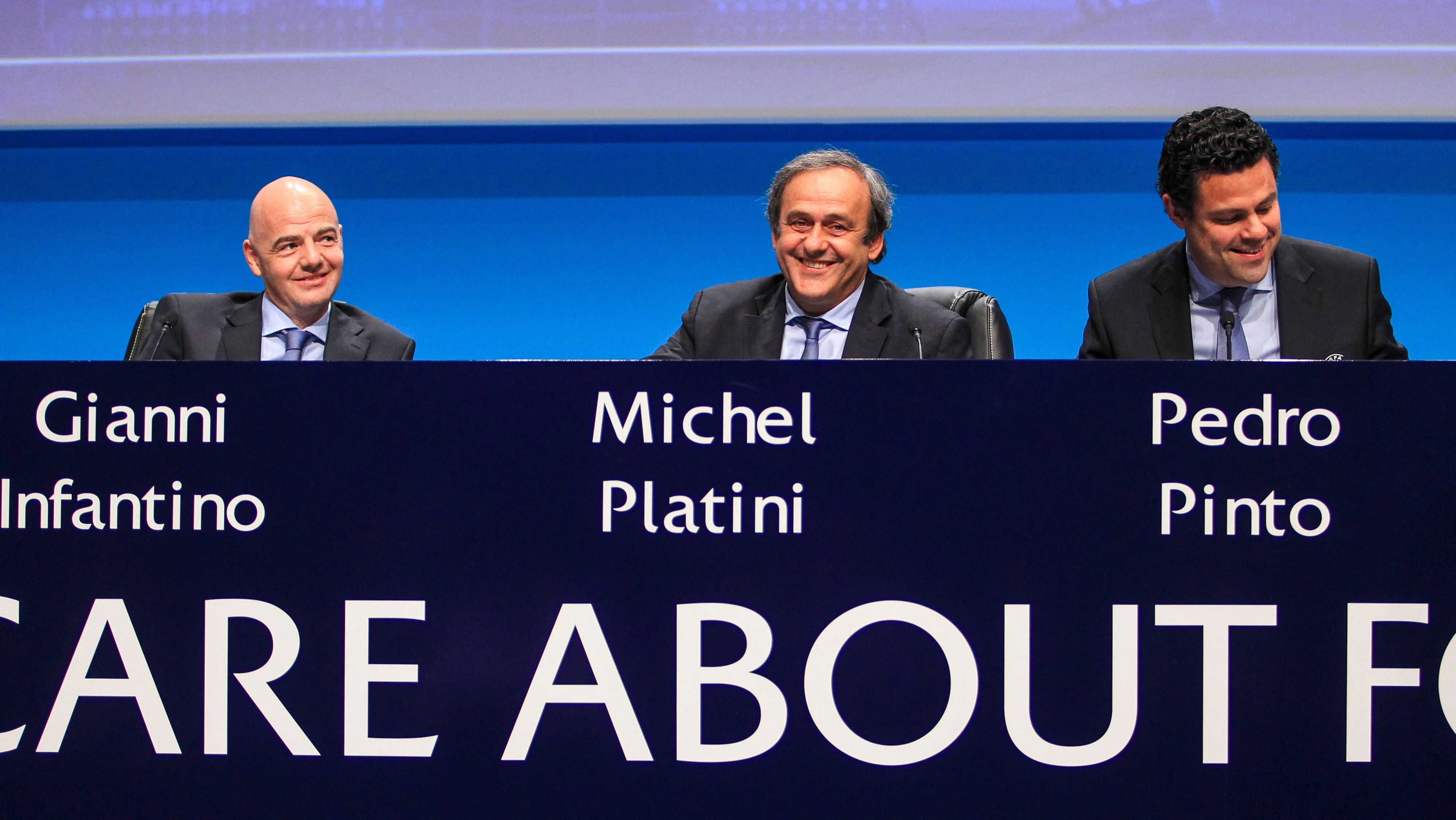 Michael Platini und Gianni Infantino – damals die Führungsriege der UEFA.