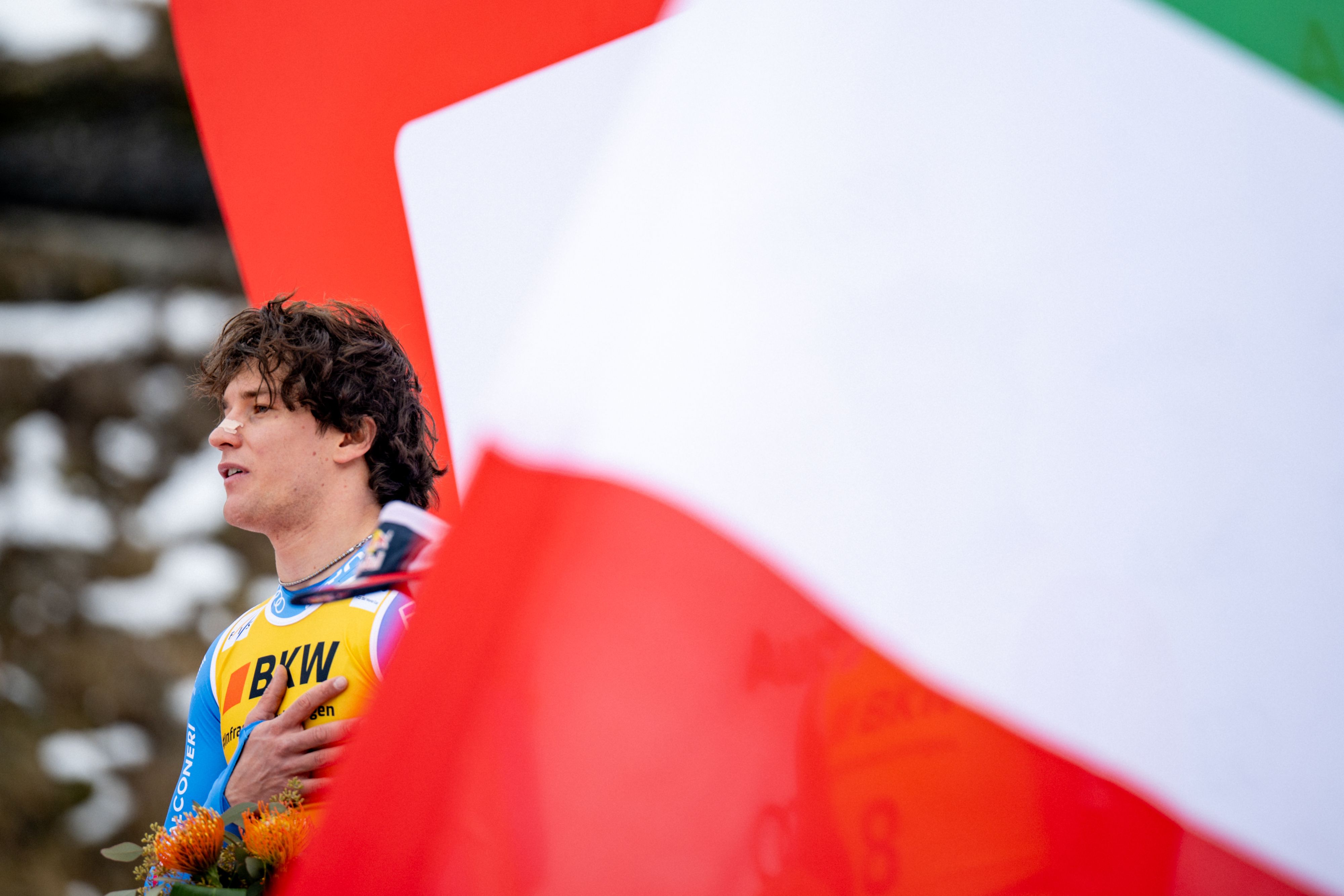 Giovanni Franzoni siegt in Wengen. 