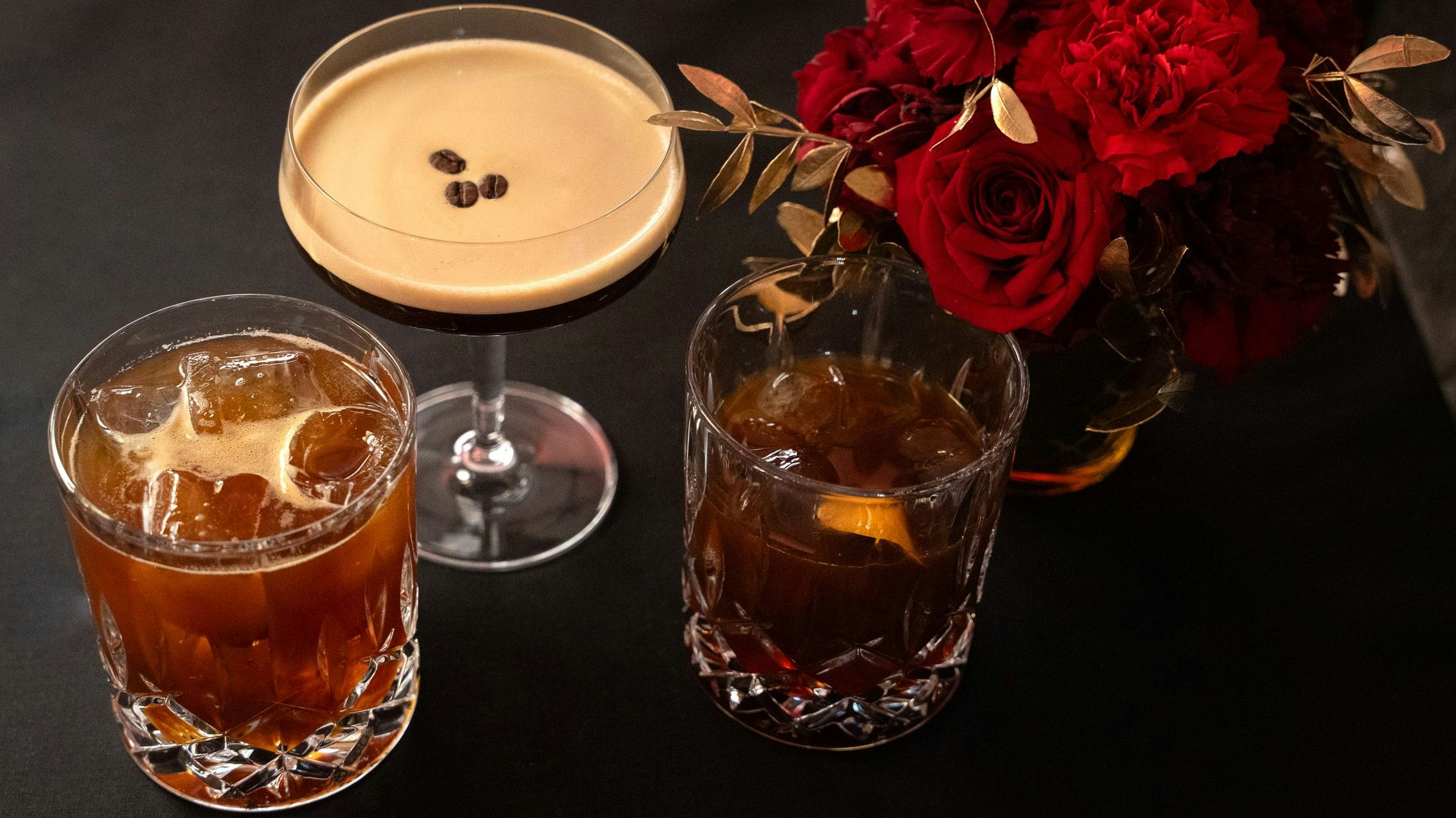 Martini, Negroni und Gin Tonic - allesamt mit Espresso.