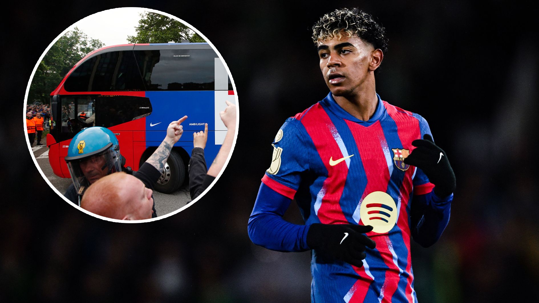 Heute.at - Barca-Teambus kracht vor Fans in die Mauer