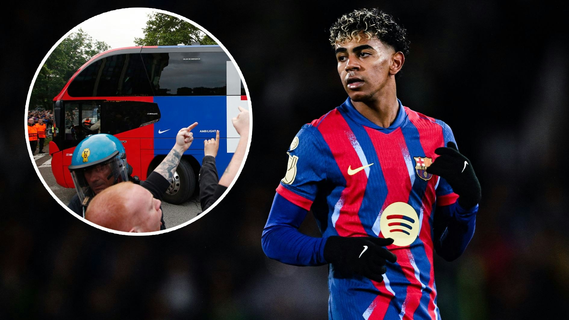 Heute.at - Barca-Teambus kracht vor Fans in die Mauer