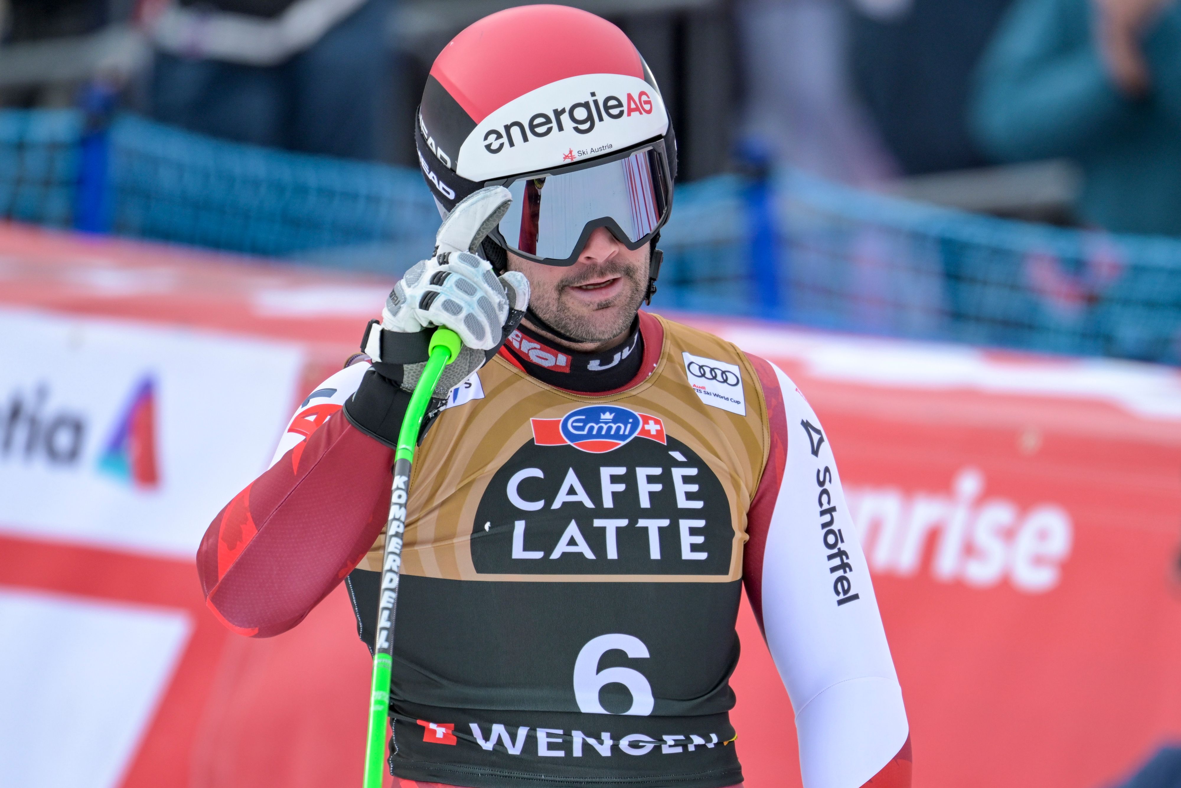 Vincent Kriechmayr wird Zweiter in Wengen.