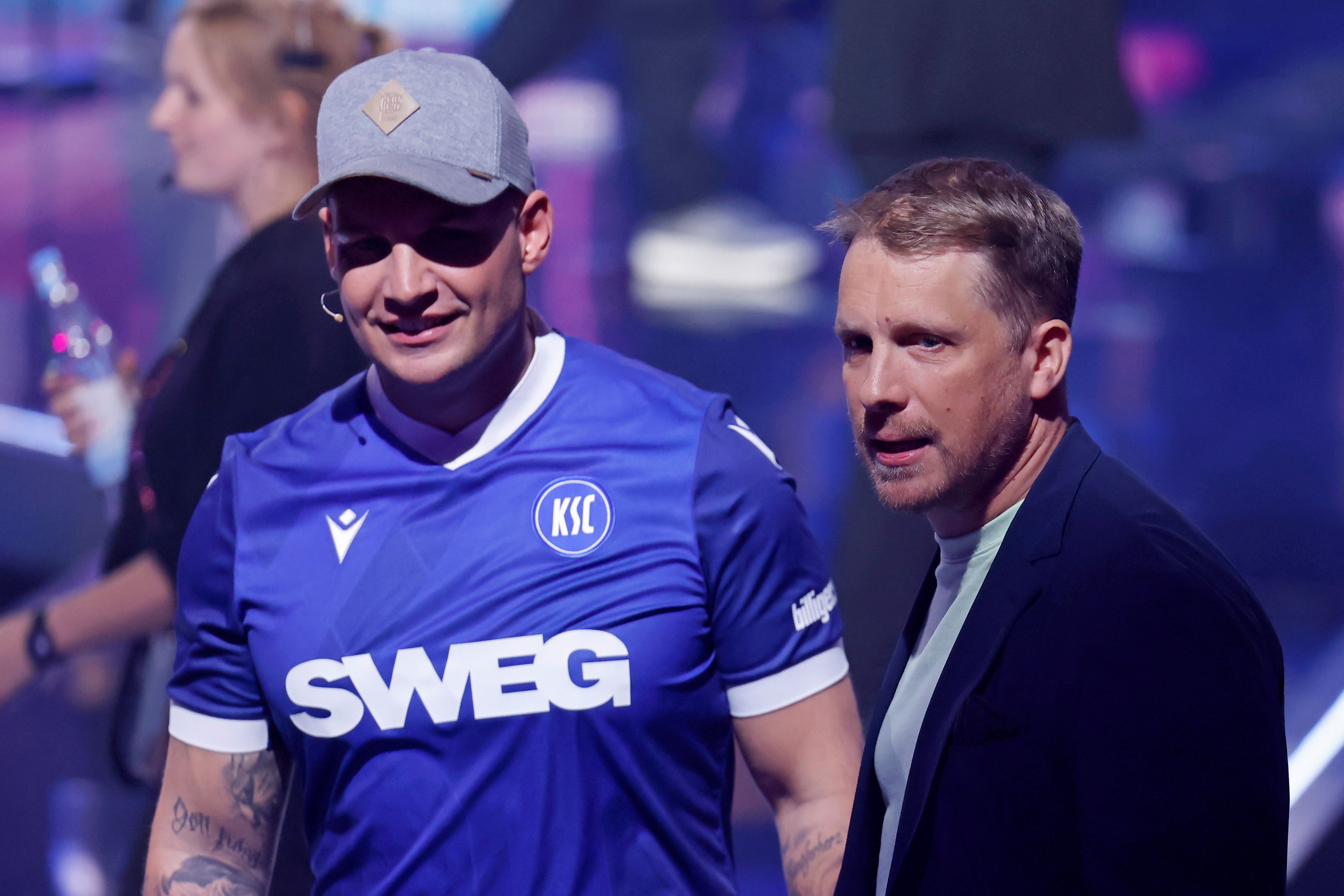 Pietro Lombardi und Oliver Pocher beim Finale von 'Deutschland sucht den Superstar' 2024. 