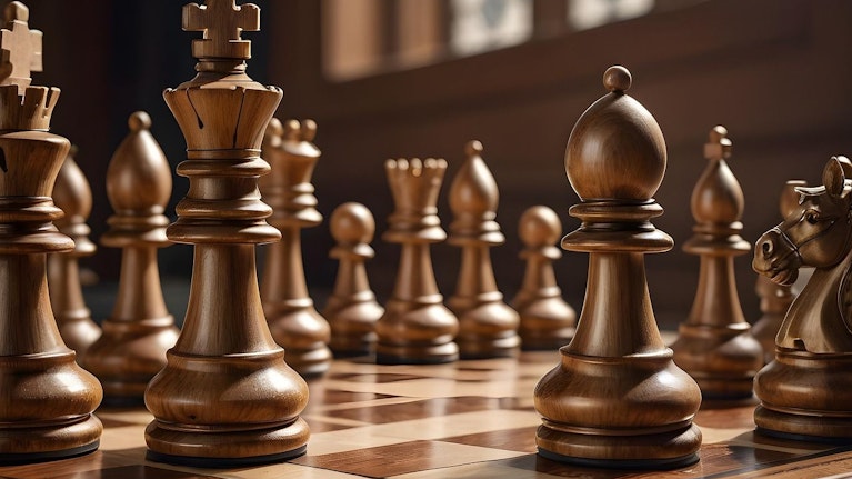 Fordern Sie Ihren Verstand heraus und planen Sie Ihre Züge strategisch in diesem königlichen Brettspielklassiker.