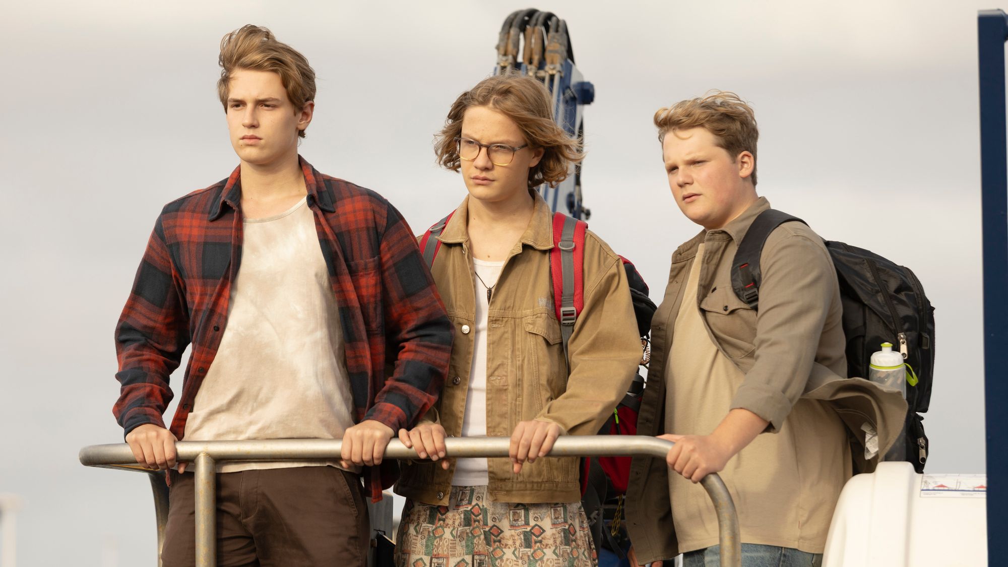 Die jungen Detektive Peter Shaw (Nevio Wendt), Bob Andrews (Levi Brandl) und Justus Jonas (Julius Weckauf) (v.l.) ermitteln im neuen, dritten Kinoabenteuer 