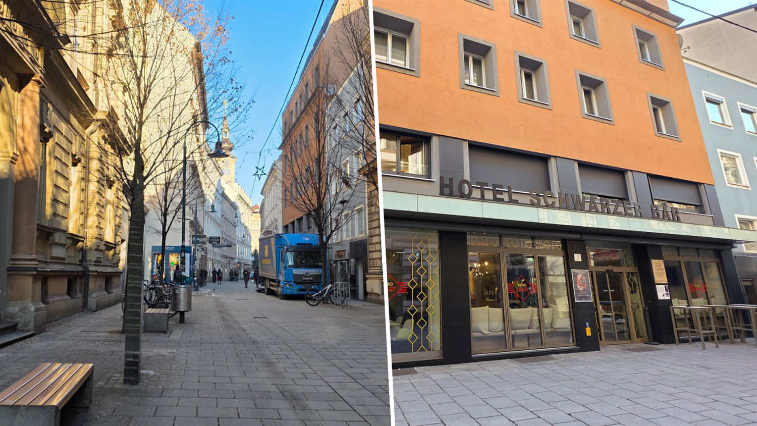 Das Opfer (49) soll oft mit seinem Beagle durch die Linzer Herrenstraße spaziert sein, auch im Hotel Schwarzer Bär war er bekannt.