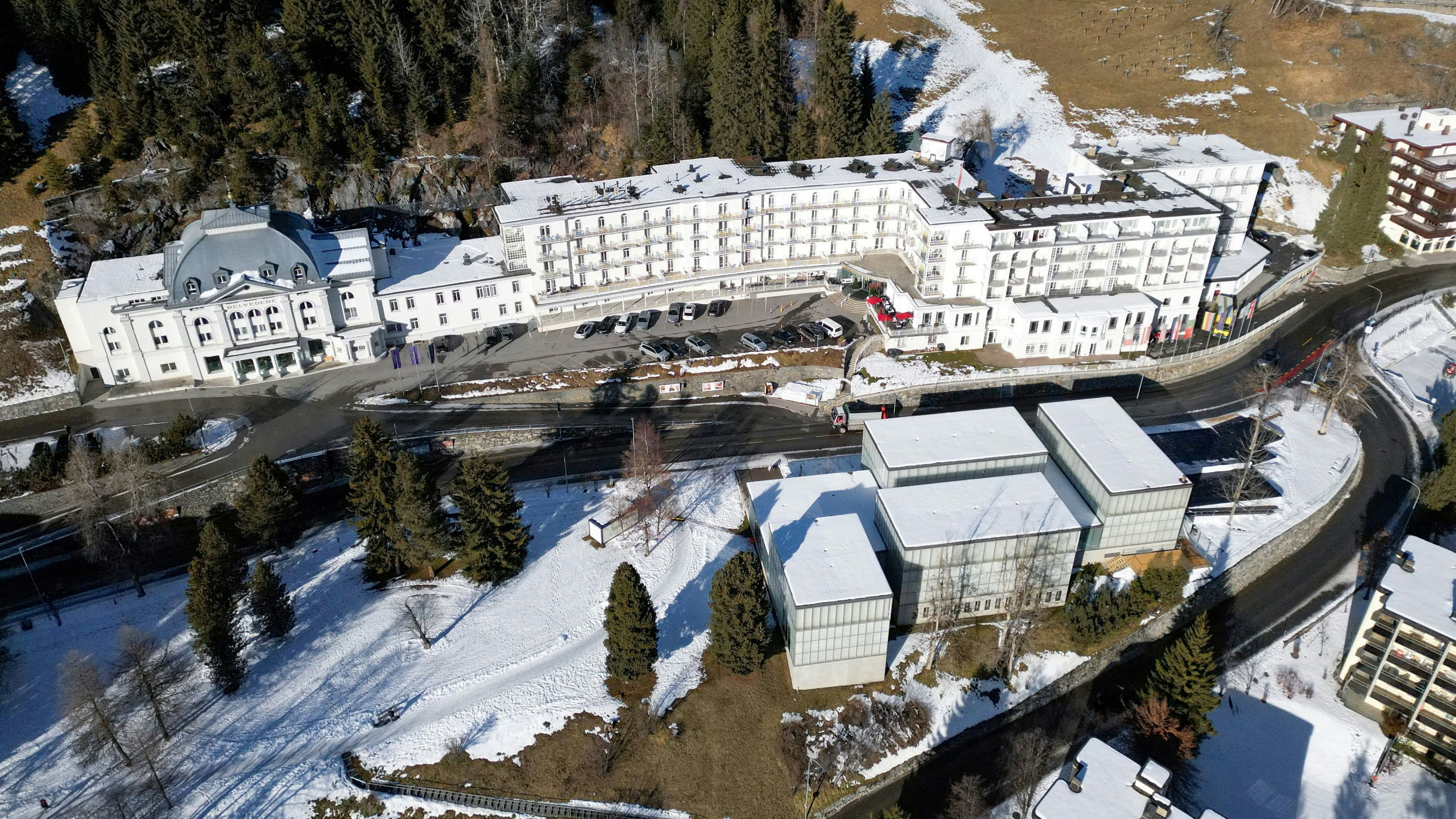 Blick auf Davos, dem Veranstaltungsort