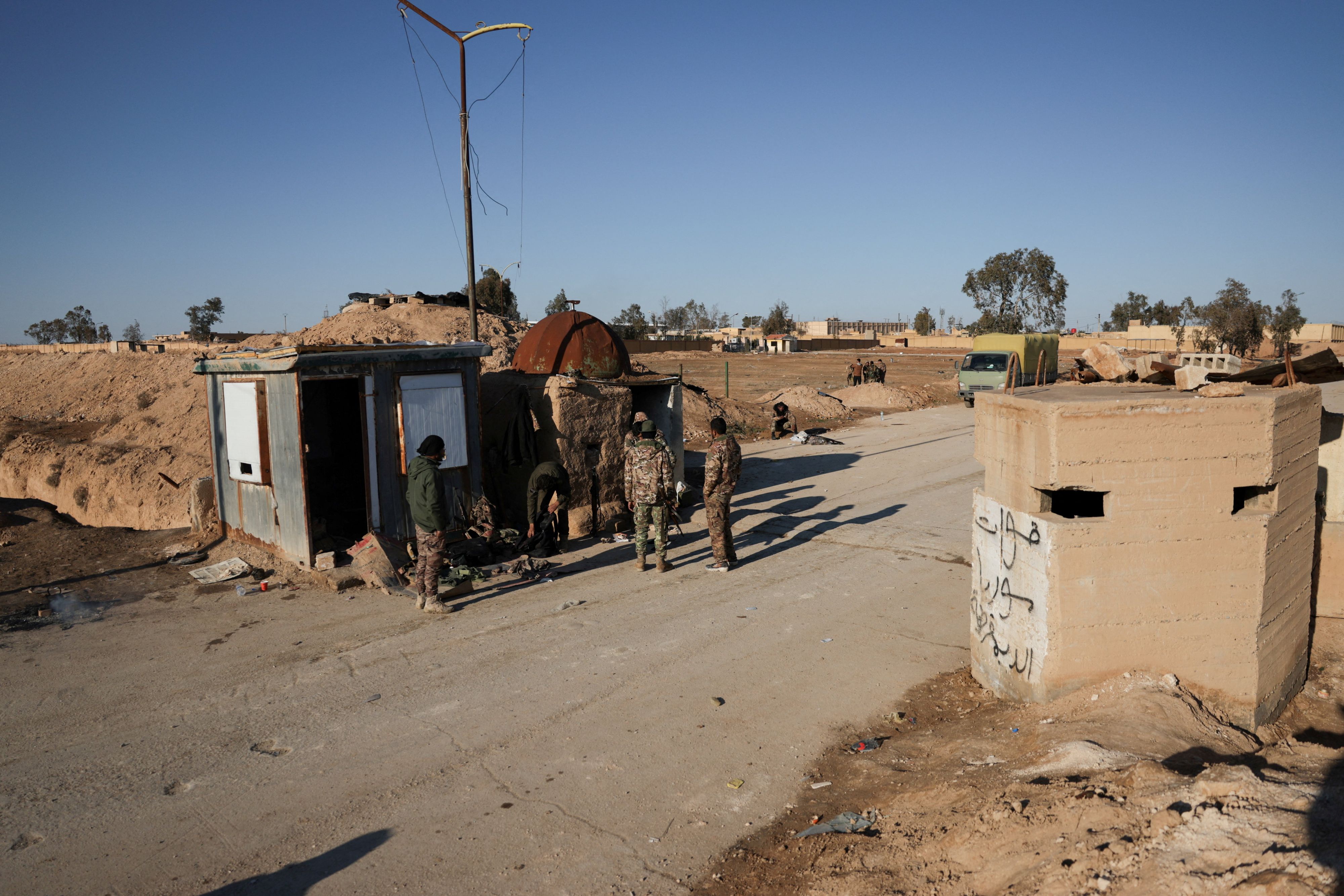 Das al-Shaddadi-Gefängnis wurde bereits von syrischen Regierungstruppen eingenommen. 