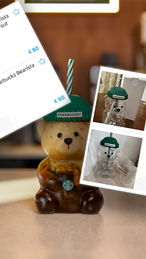 Starbucks Bearista-Cup: Limitierte Becher lösen Hype in Österreich aus. Preise auf willhaben explodieren, Sammler zahlen bis zu 110 Euro.