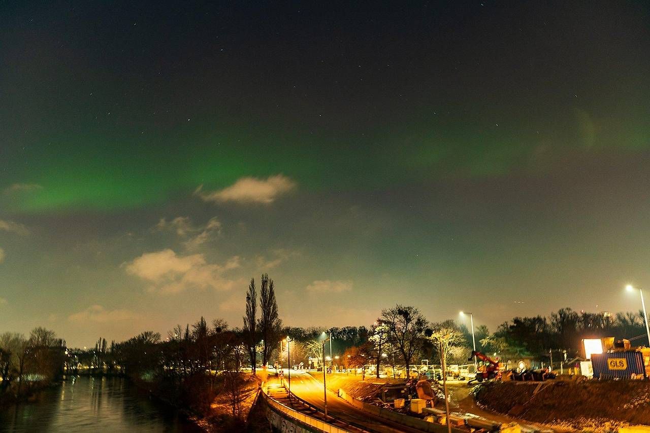 Polarlicht am Donaukanal Mitten in Wien