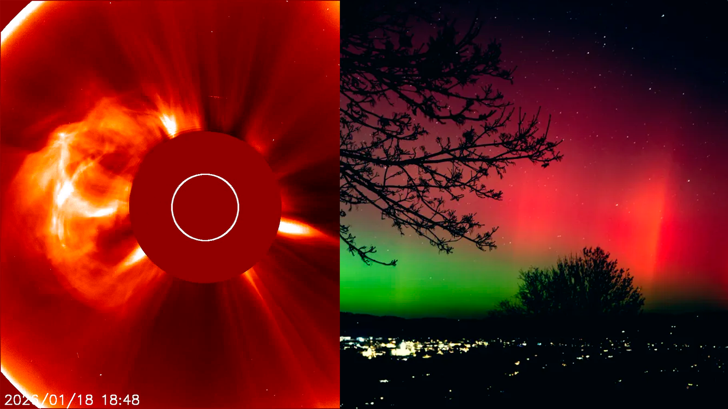 In Folge des Sonnensturms kam es über Österreich zu magischen Polarlichtern. 