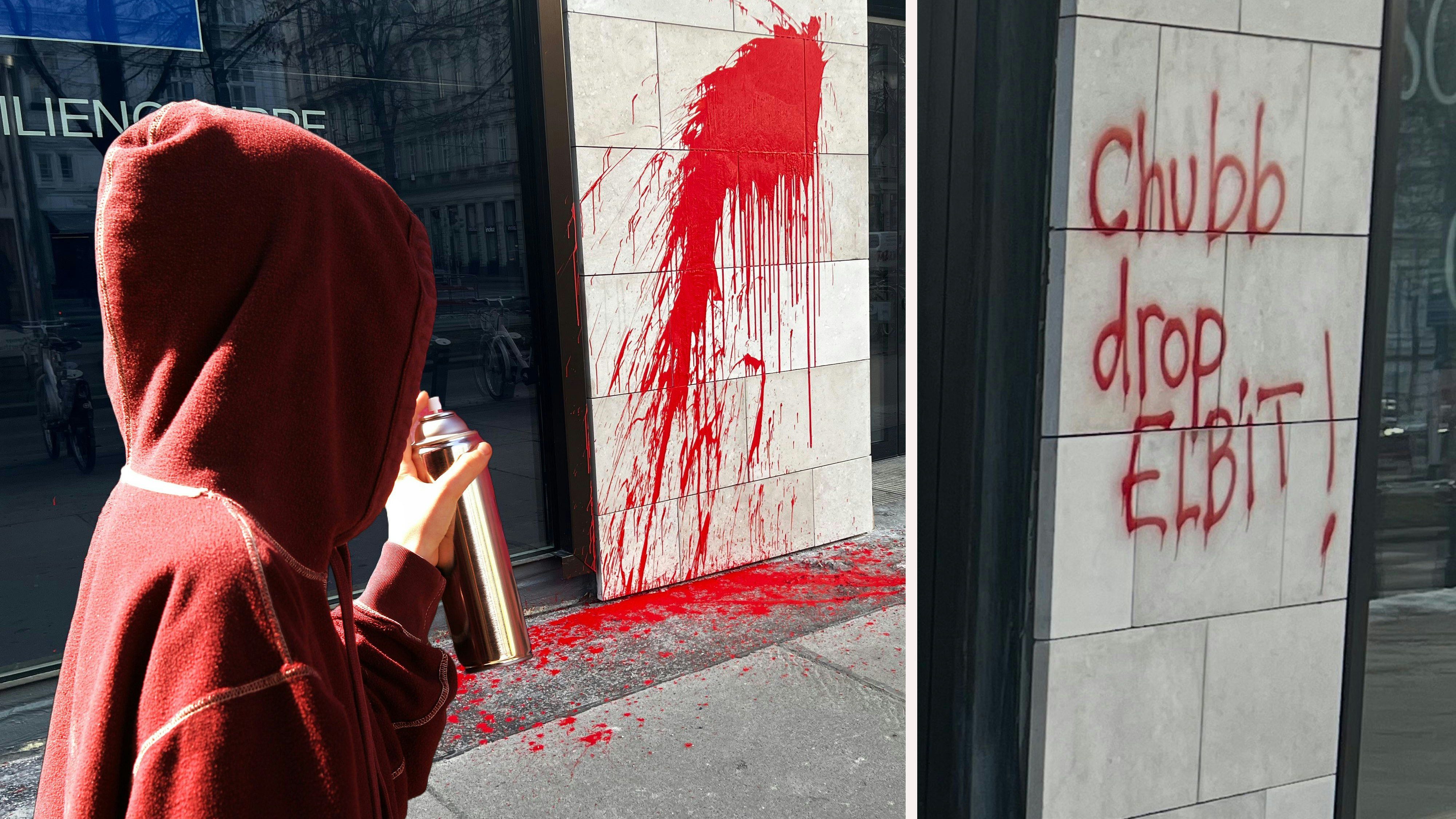 Heute.at - Farbanschlag in Wien! Video zeigt Palästina-Aktivisten