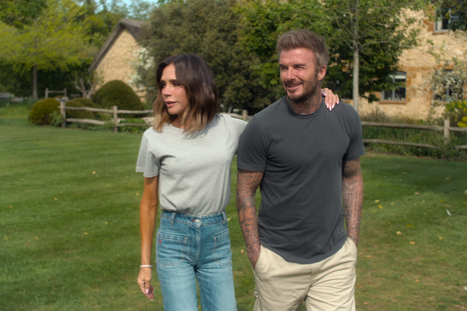 Victoria und David Beckham auf ihrem Anwesen in den vornehmen Cotswolds, gefilmt für die Netflix-Dokumentation "Beckham"