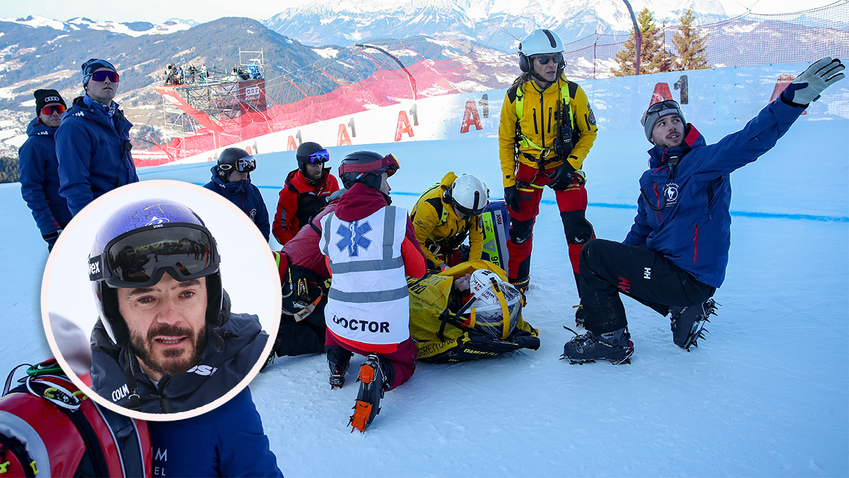 Ken Caillot ist in Kitzbühel schwer zu Sturz gekommen, Cyprien Sarrazin sah den Abflug mit eigenen Augen. 