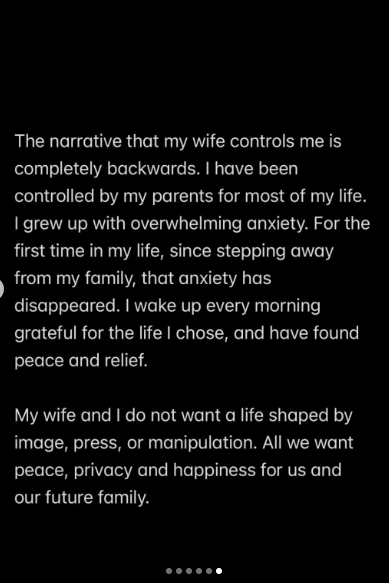 Das Instagram-Posting von Brooklyn Beckham im Wortlaut