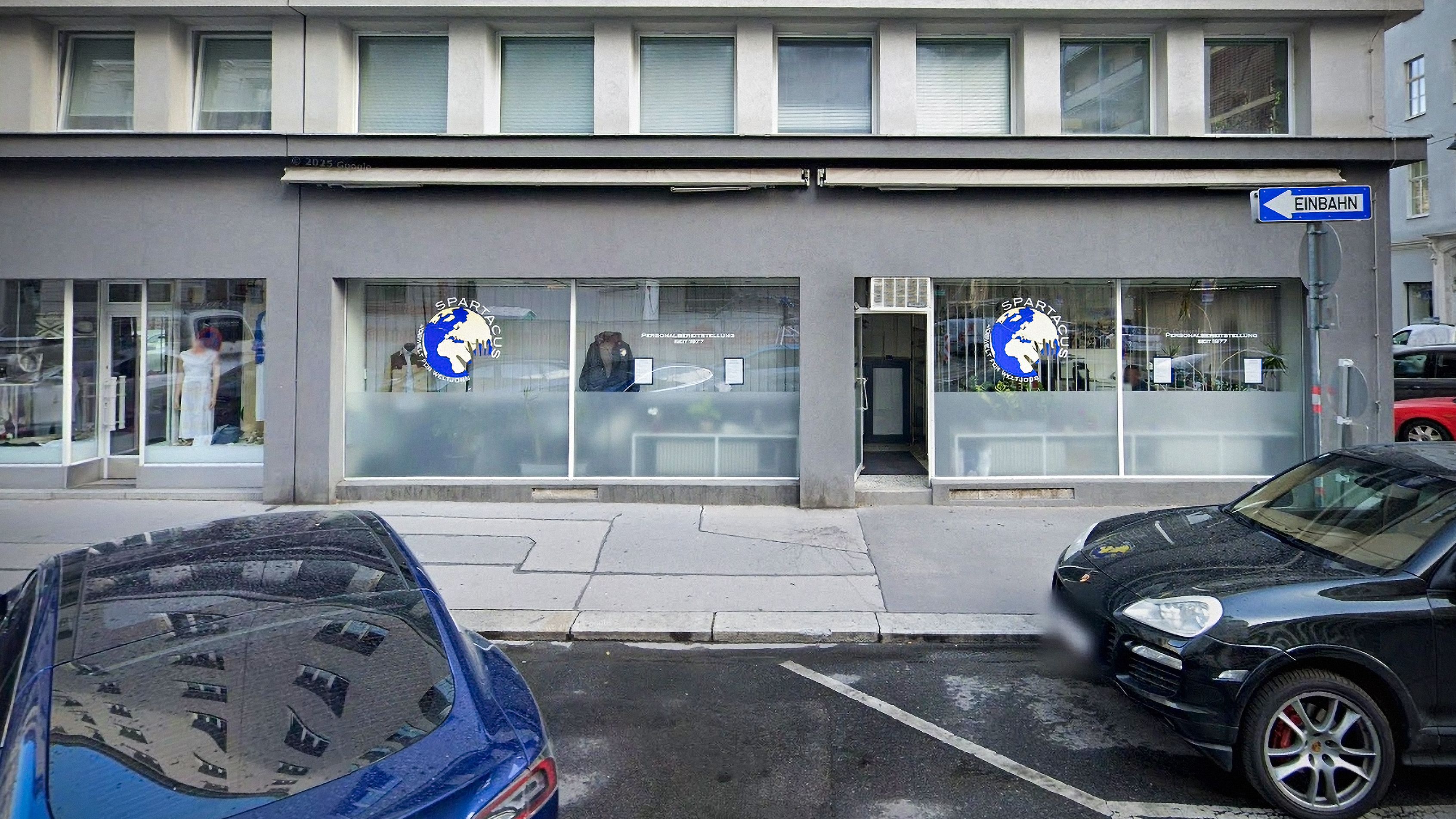 Das Personalbüro der Spartacus Arbeitskräfteüberlassungsges. m.b.H. in der Wiener Gonzagagasse, Ecke Salztorgasse.