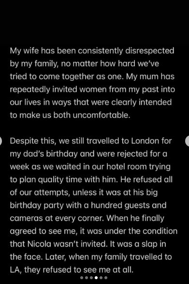 Das Instagram-Posting von Brooklyn Beckham im Wortlaut