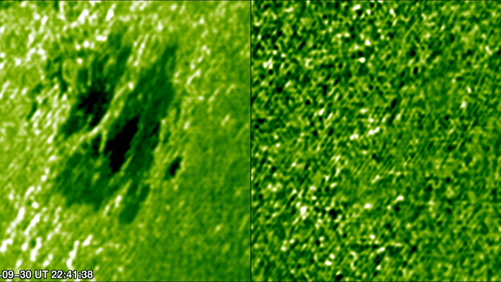 Oberflächenabdruck nach einer Sonneneruption