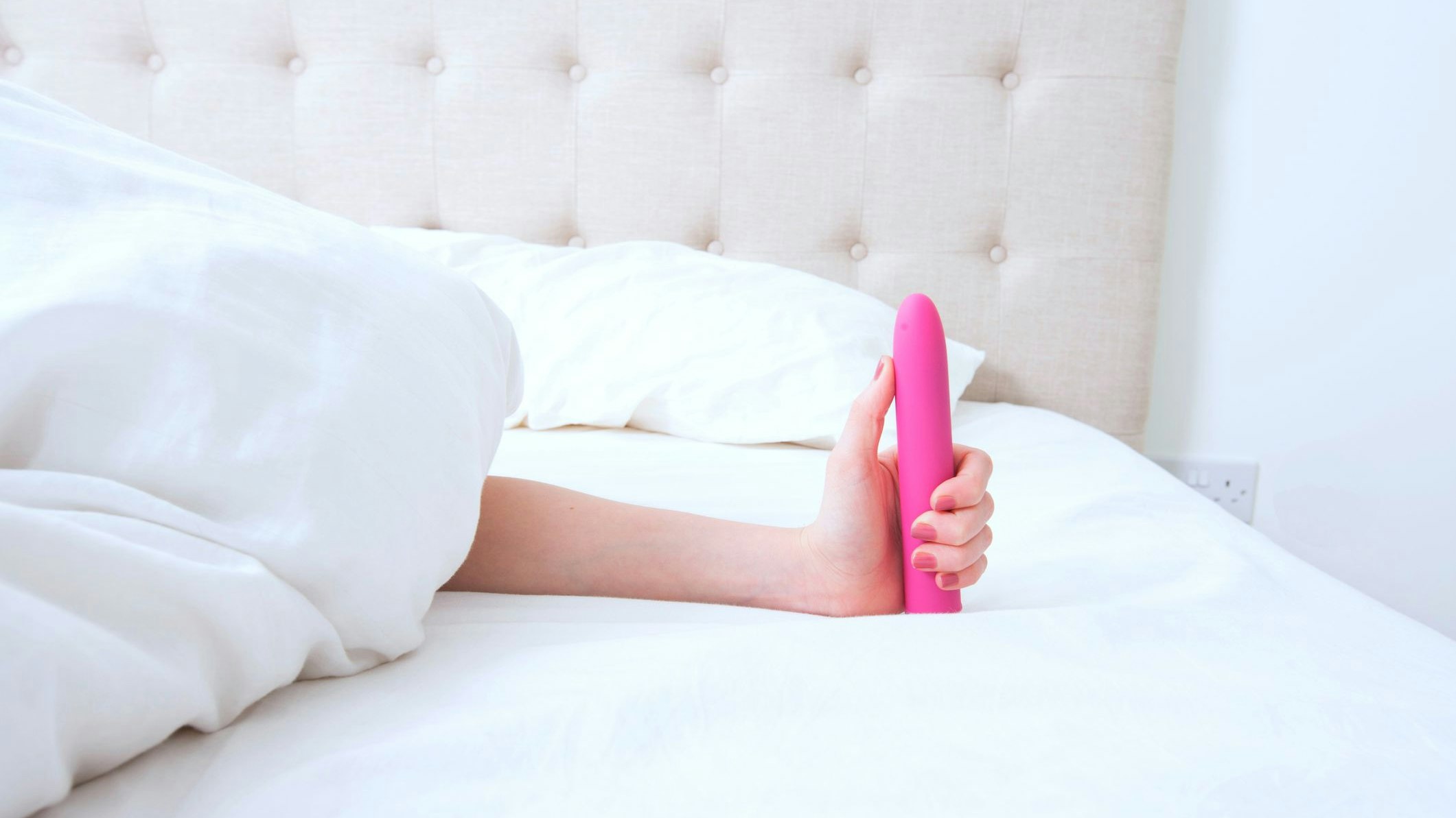 Female holding Dildo vibrator