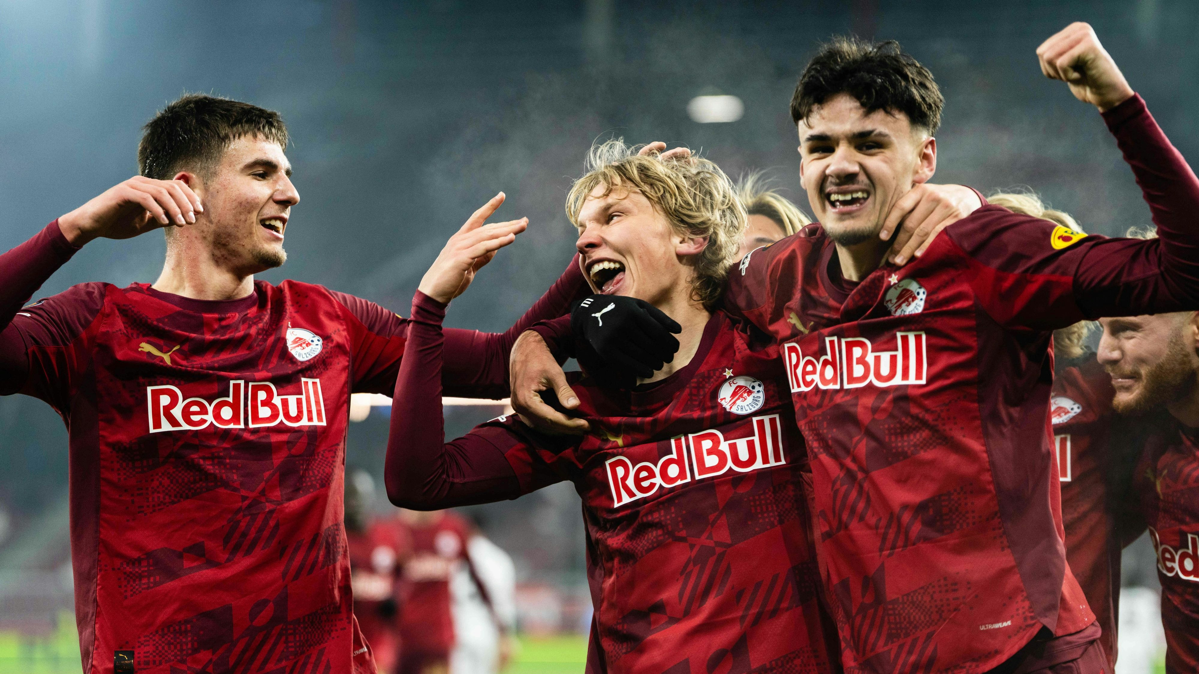 Red Bull Salzburg feiert den klaren Heimsieg gegen Basel. 
