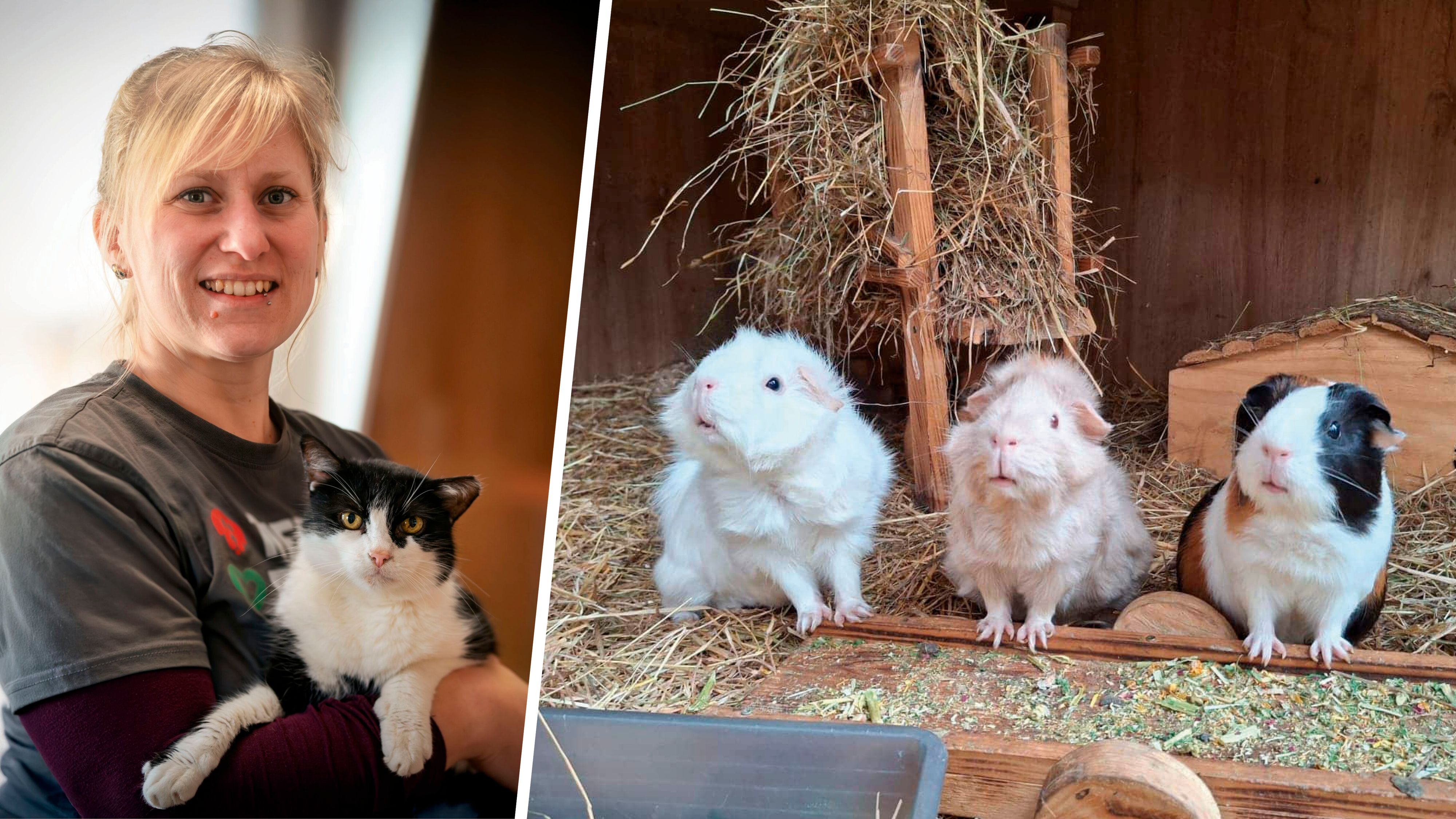 Stephanie Lang (li.), Hofleiterin vom Assisi-Hof, mit ihren Schützlingen.