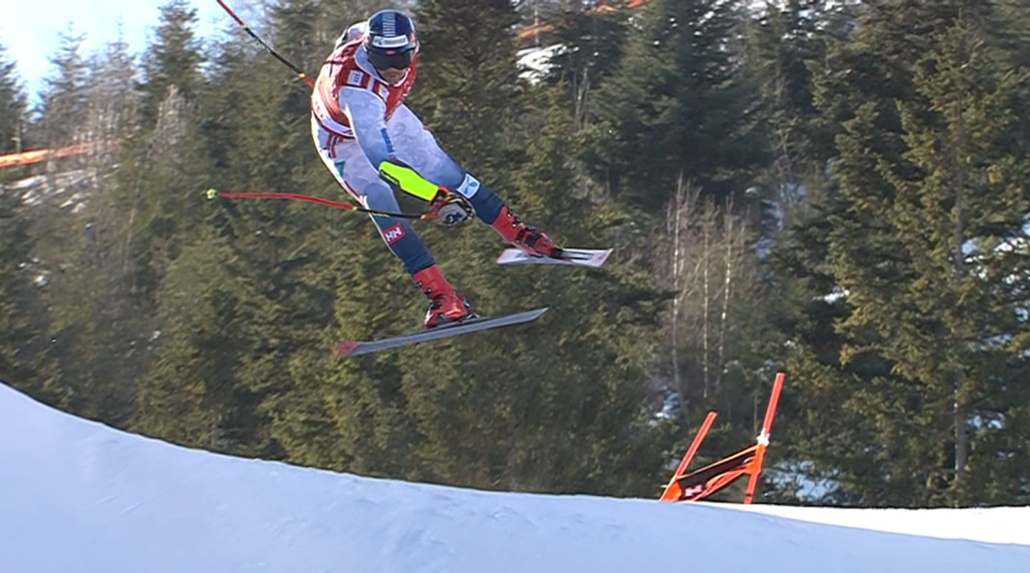 Der norwegische Speed-Star Adrian Smiseth Sejersted ist auf der Streif beinahe abgeflogen. 
