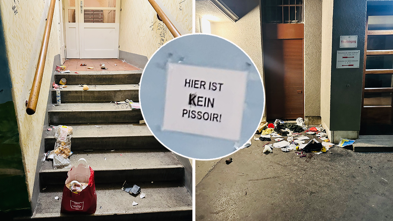 Heute.at - Kot und Urin – Fremde sorgen für Chaos in Gemeindebau