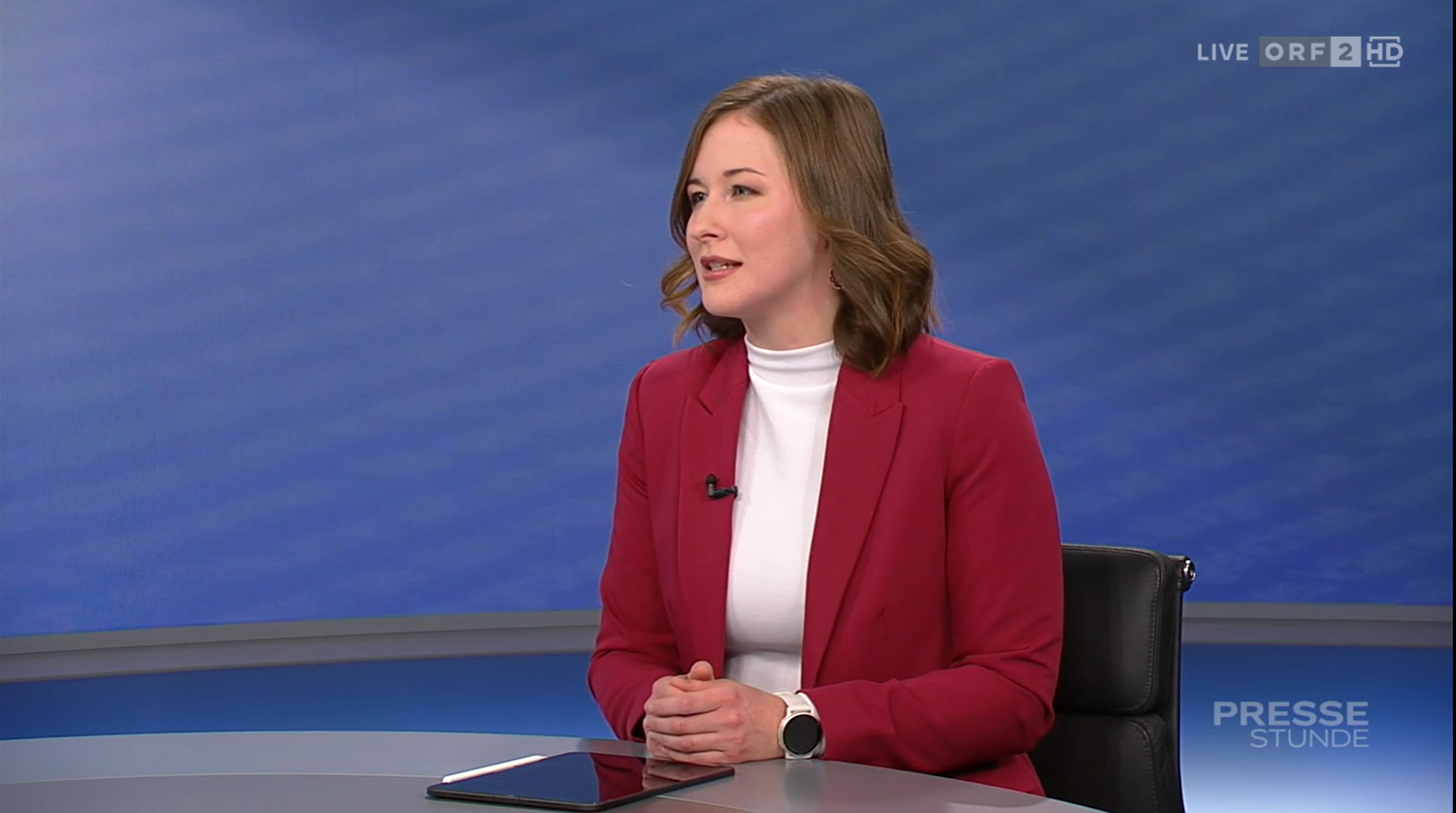 Ministerin Claudia Bauer in der ORF-Pressestunde.