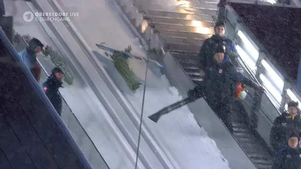 Hier machen sich die Prevc-Ski selbstständig.