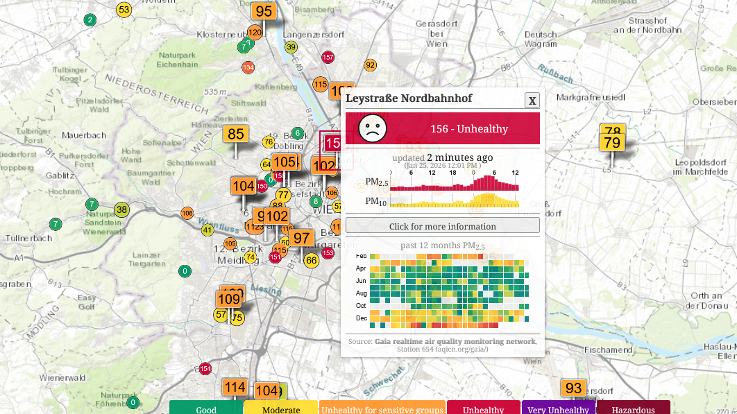 Heute.at - Schock-Zahlen: Hochnebel sorgt für miese Luft in Wien