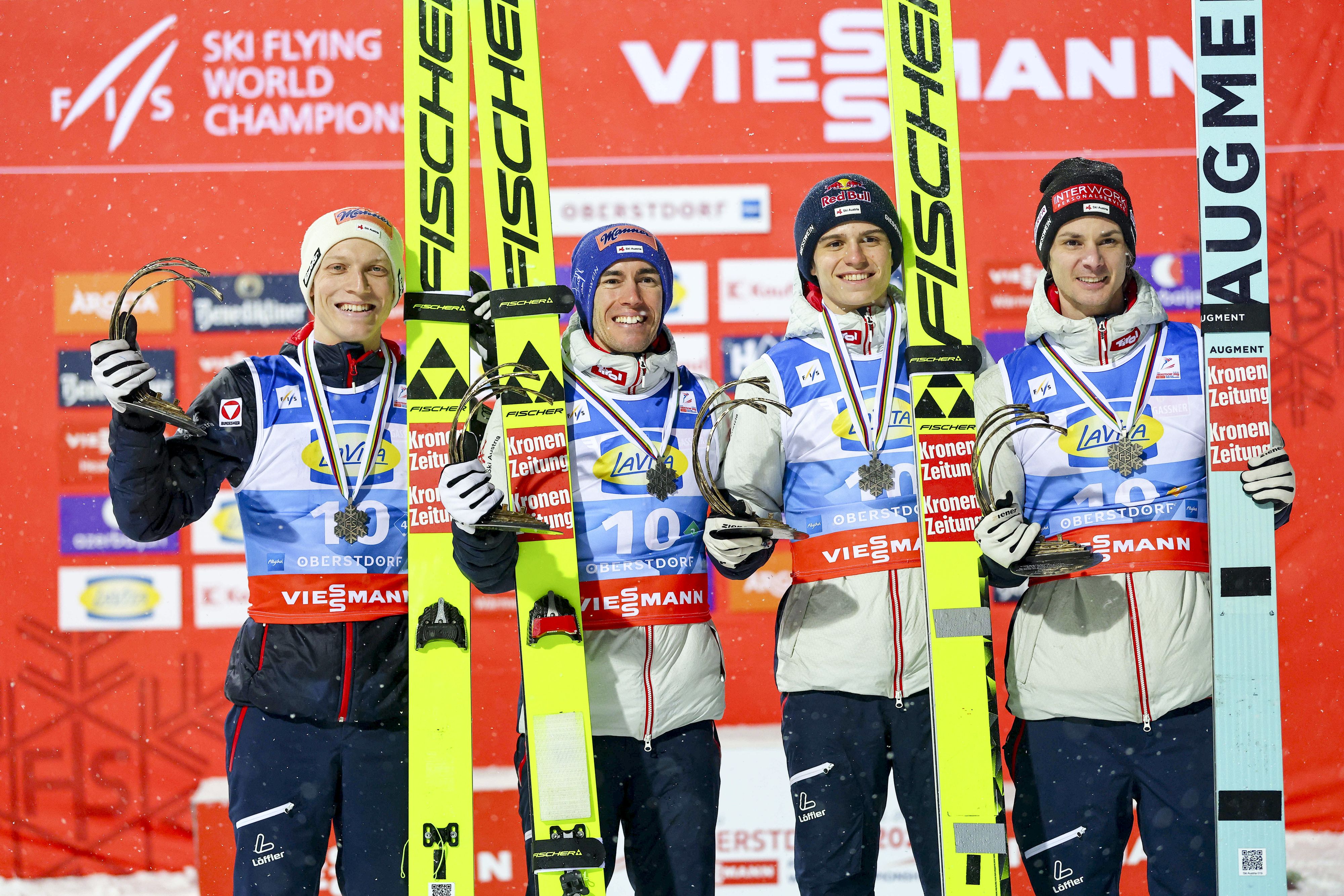 Hörl, Kraft, Embacher und Fettner (v.l.n.r.) freuten sich auch über Silber.