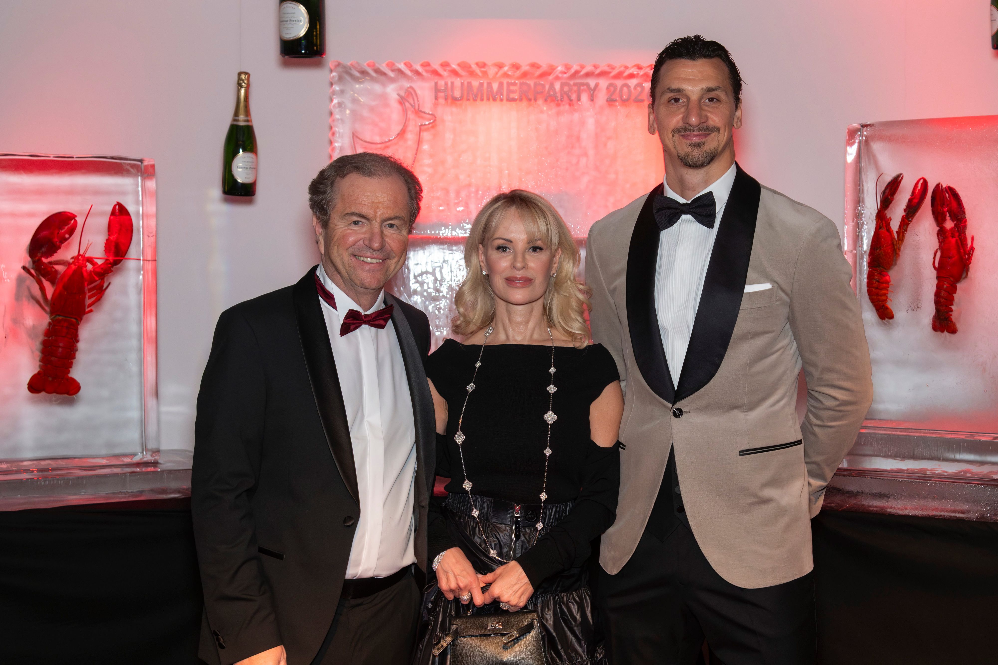 Johannes Mitterer mit Helena Seger und Zlatan Ibrahimovic