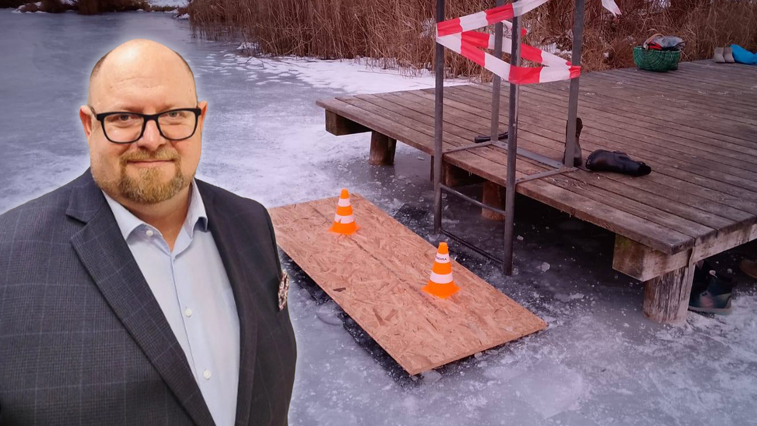Bürgermeister Walter Hartl mahnt Eisbader, auch an andere zu denken.